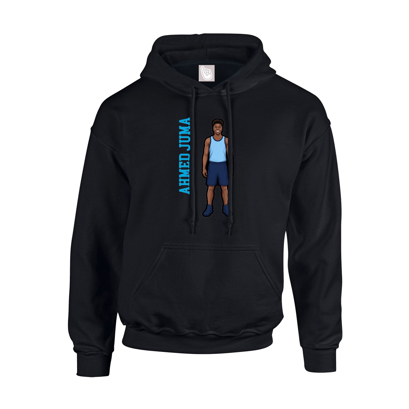 Youth Hoodie — Name Vertical in Black