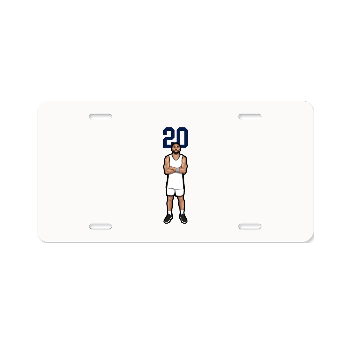 License Plate — Number Top in Classic