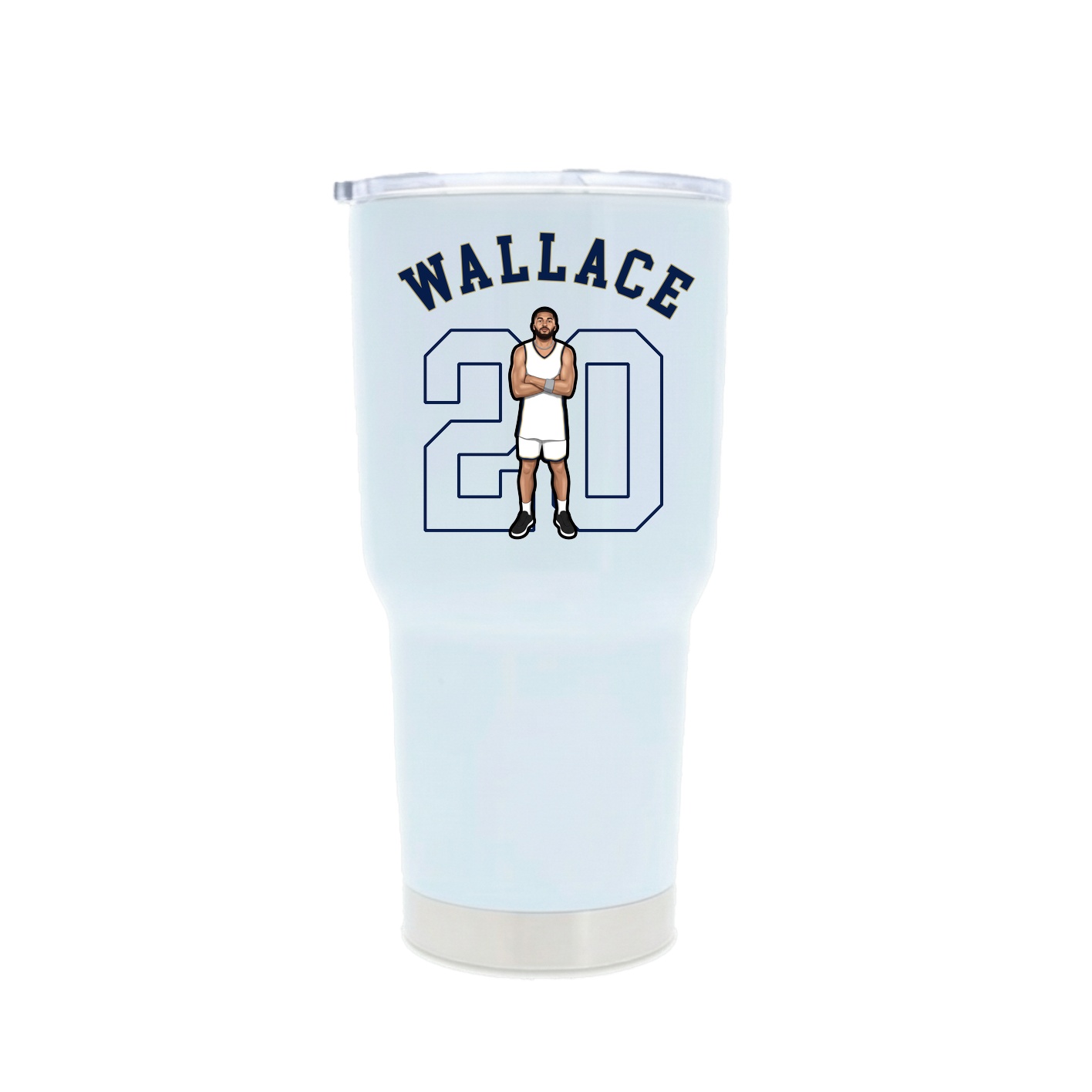 30oz Stainless Steel Tumbler — Shirsey Arch in White