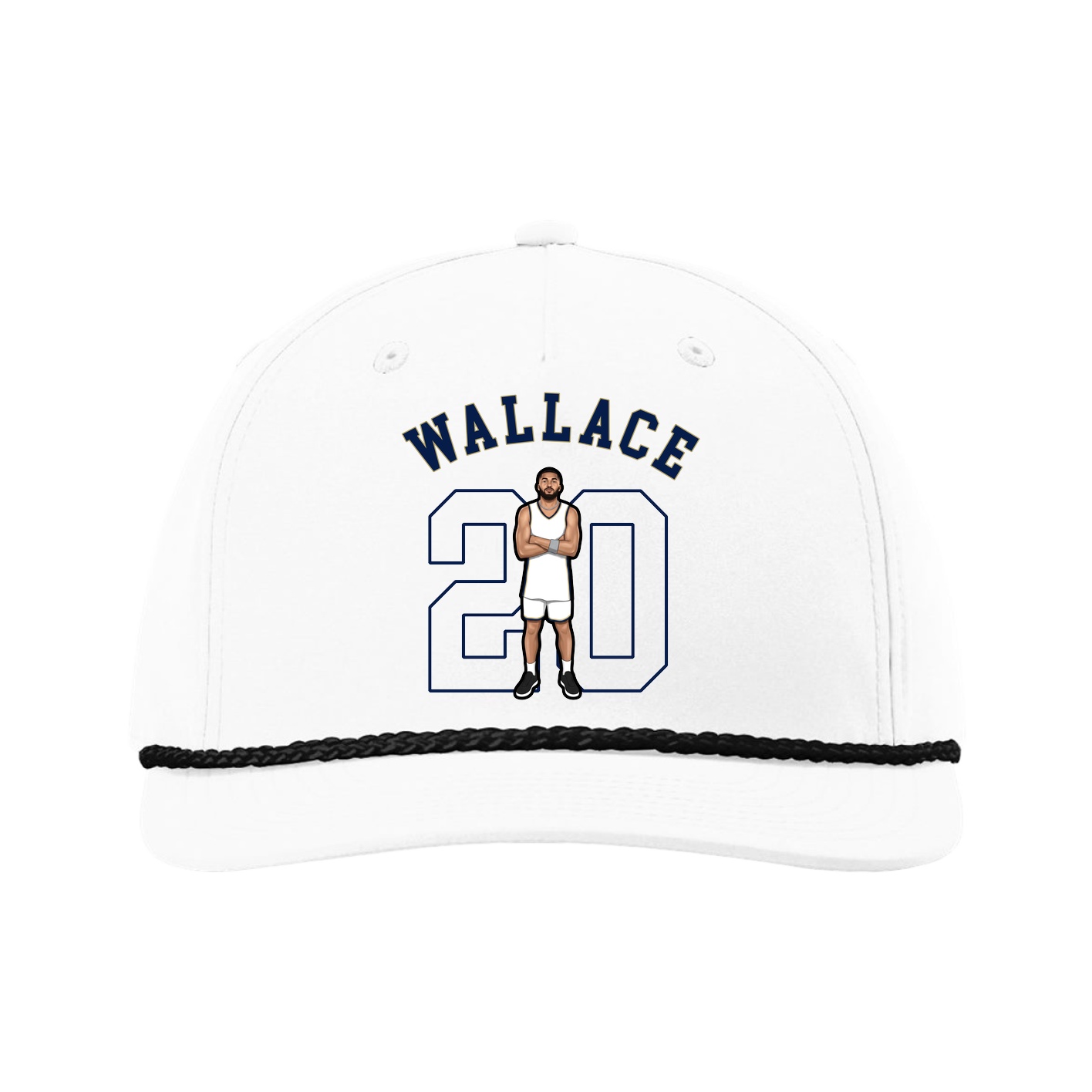 Five-Panel Classic Rope Cap — Shirsey Arch in White