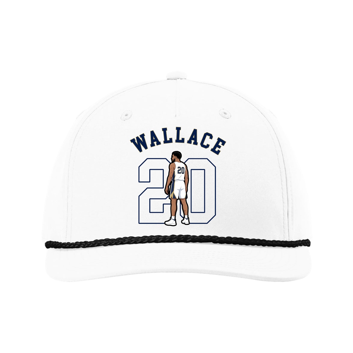 Five-Panel Classic Rope Cap — Shirsey Arch in White