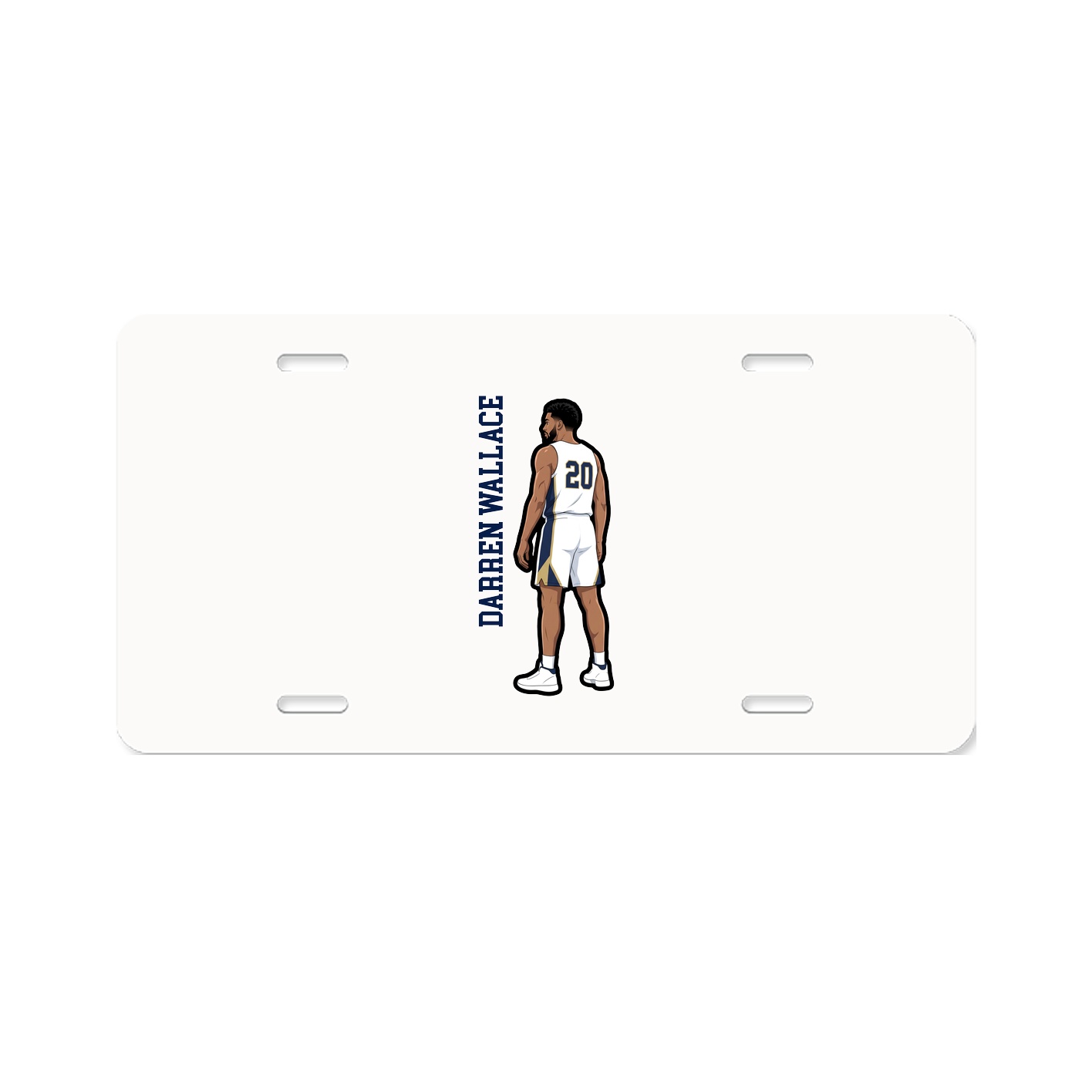 License Plate — Name Vertical in Classic
