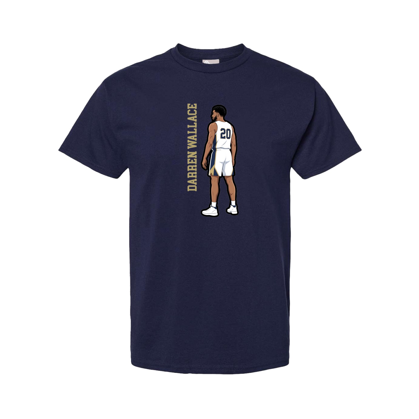 Tee — Name Vertical in Navy