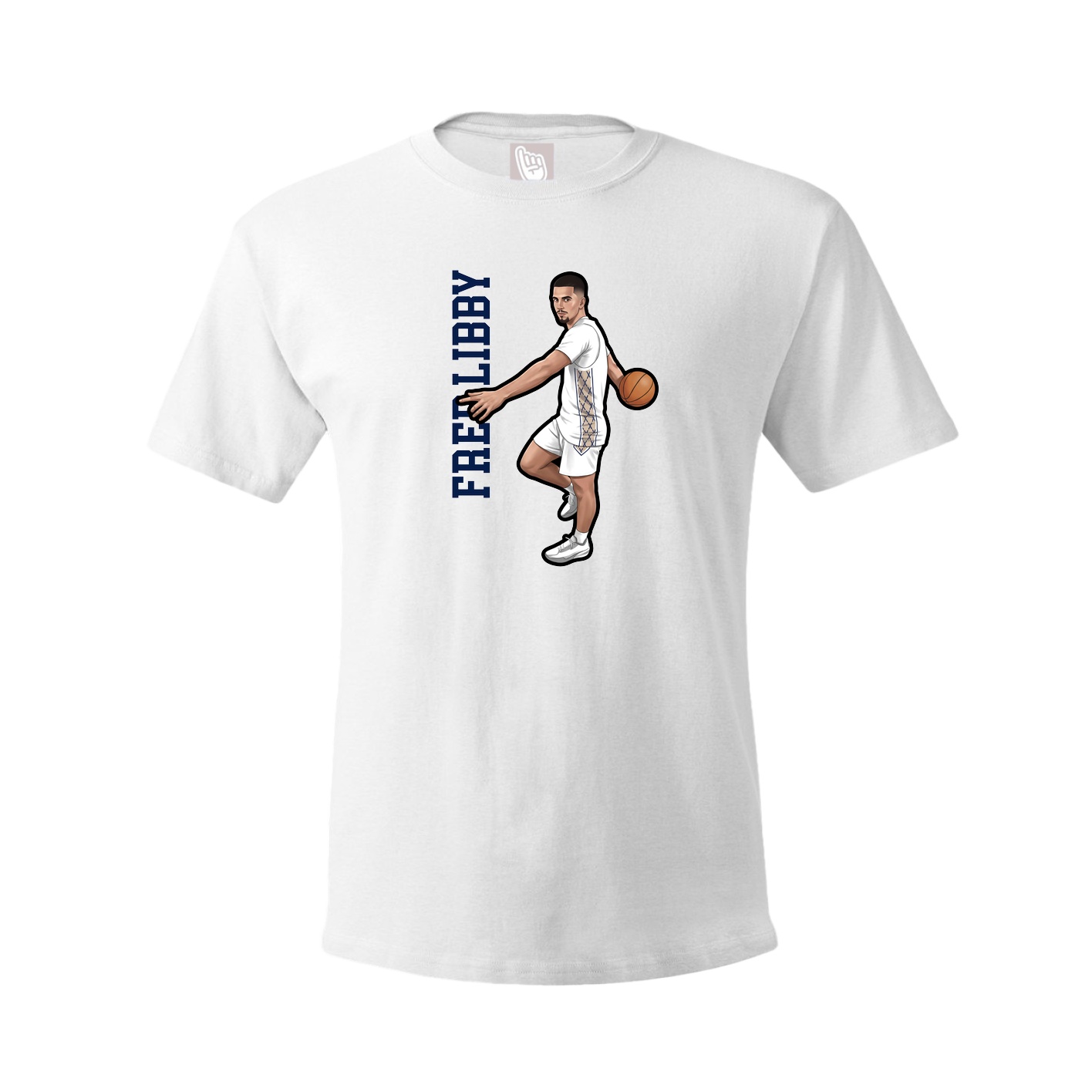 Tee — Name Vertical in White