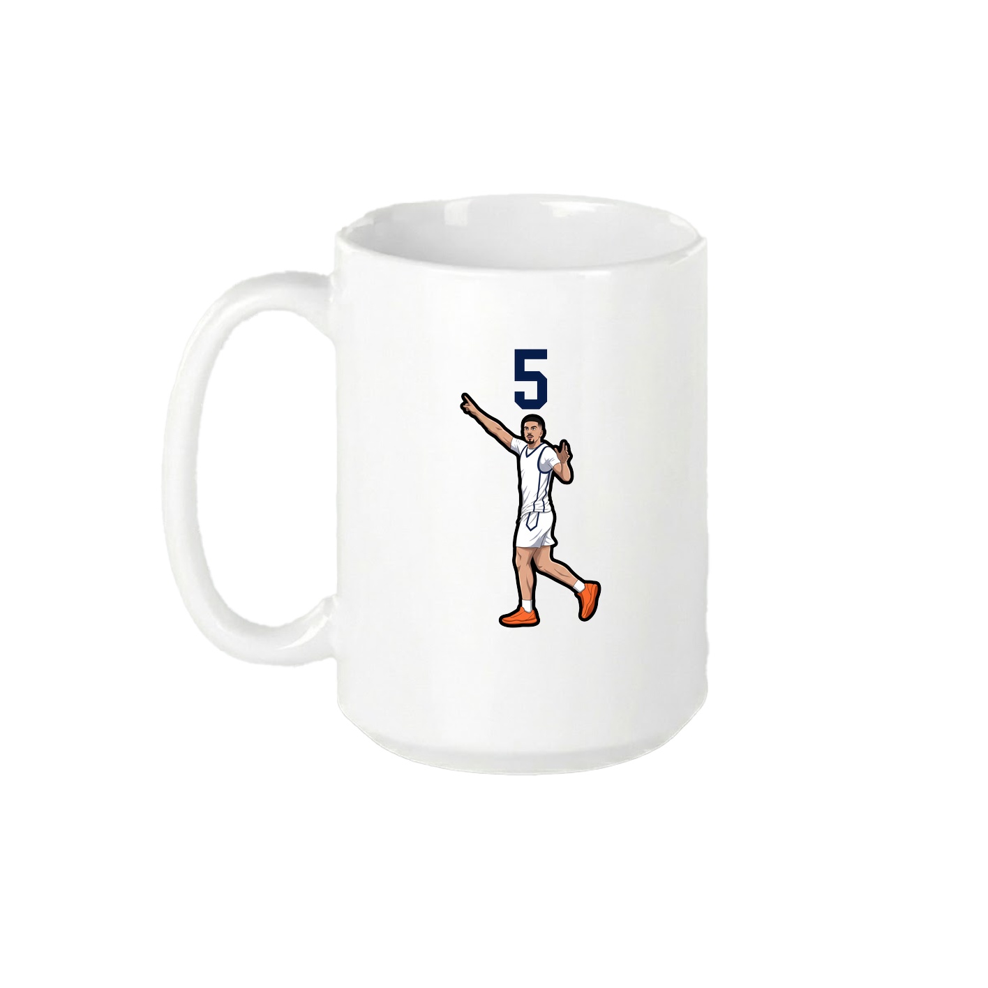 15oz Coffee Mug — Number Top in White