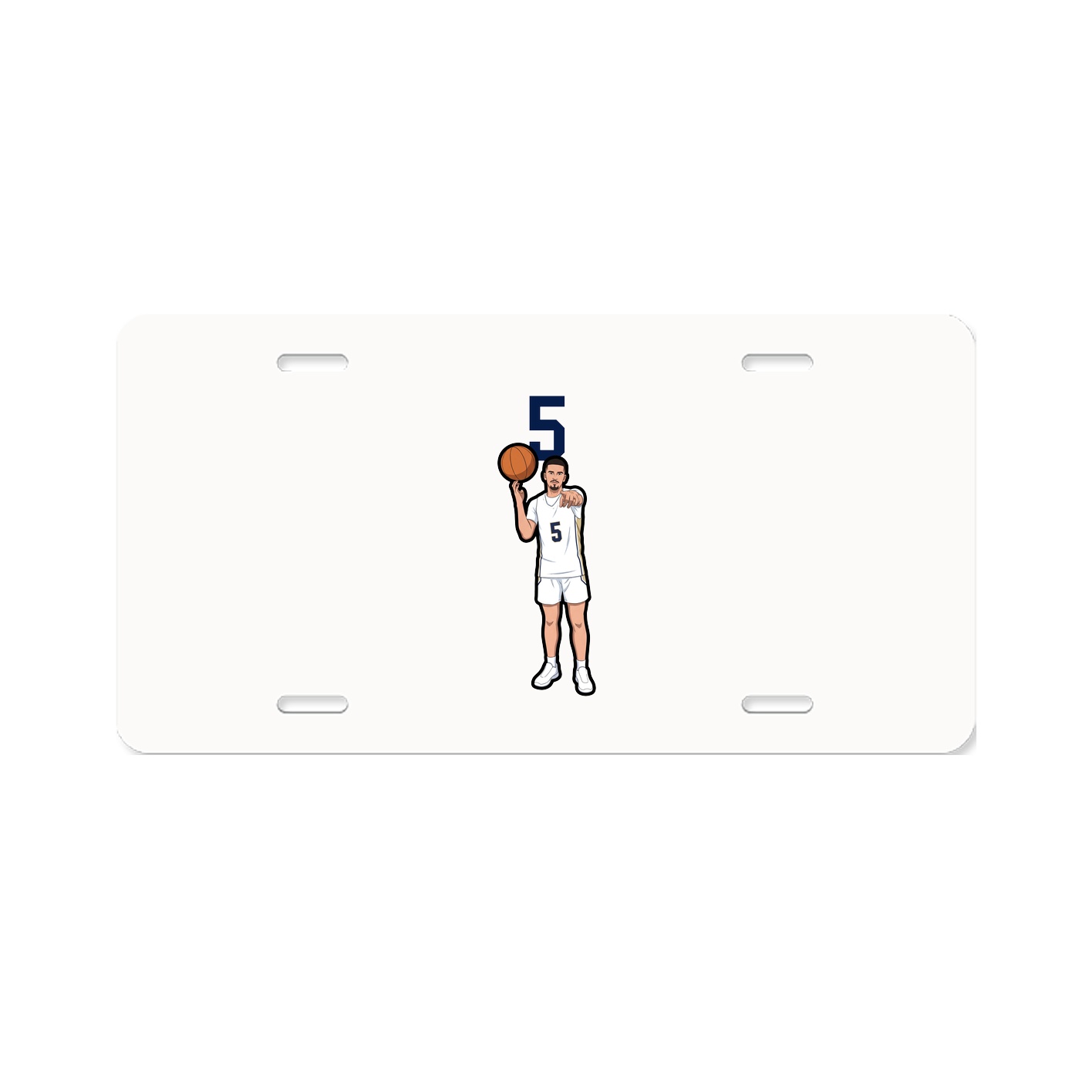 License Plate — Number Top in Classic