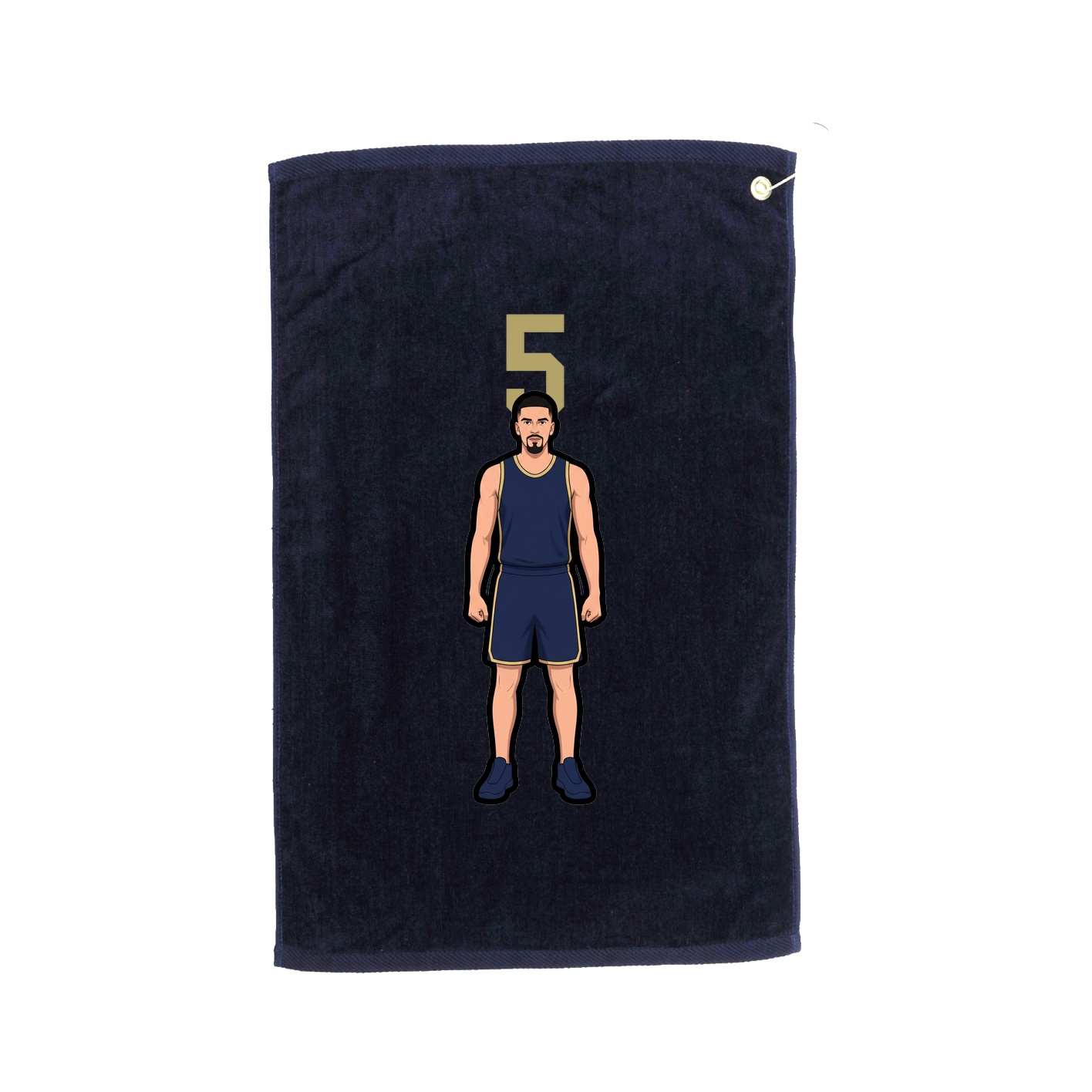 Golf Towel — Number Top in Navy