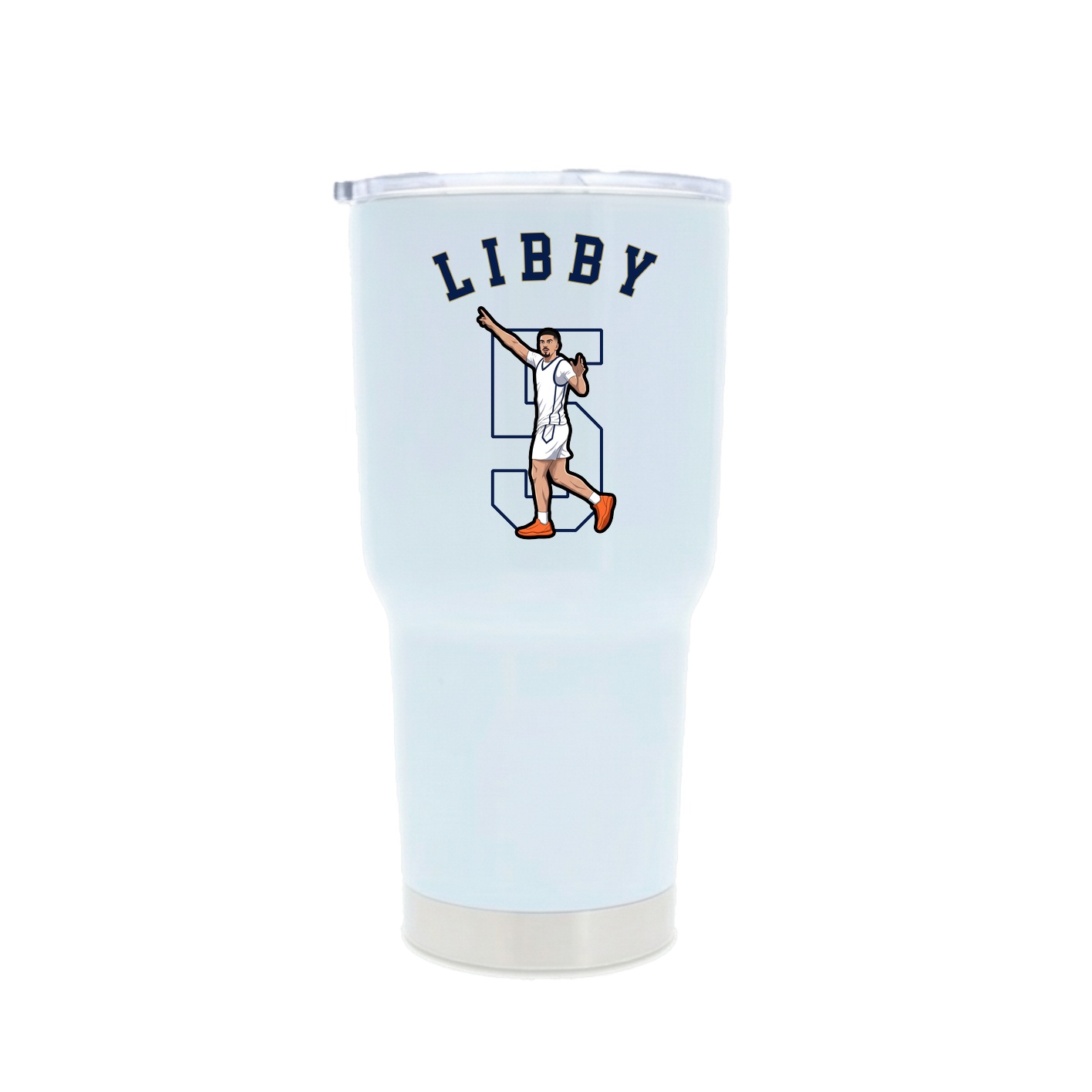 30oz Stainless Steel Tumbler — Shirsey Arch in White