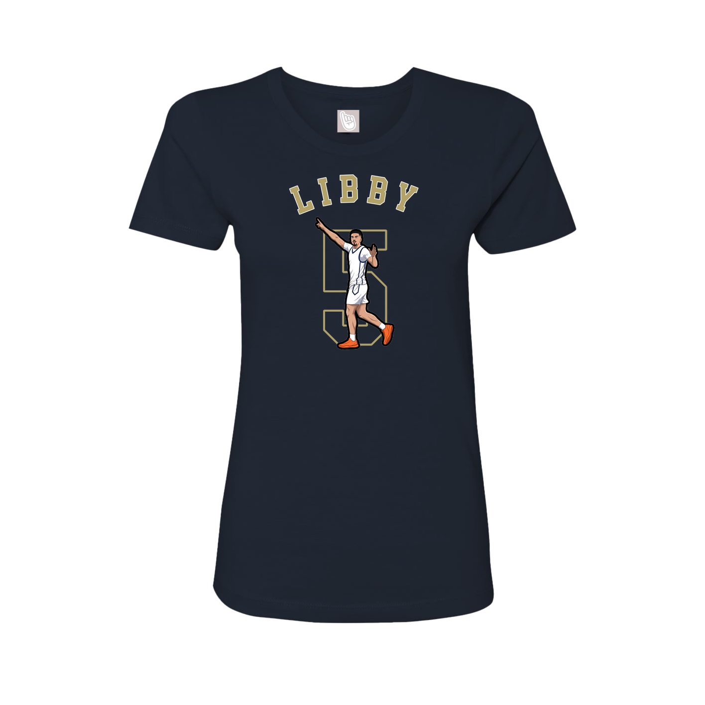 Fitted Women's Tee — Shirsey Arch in Navy