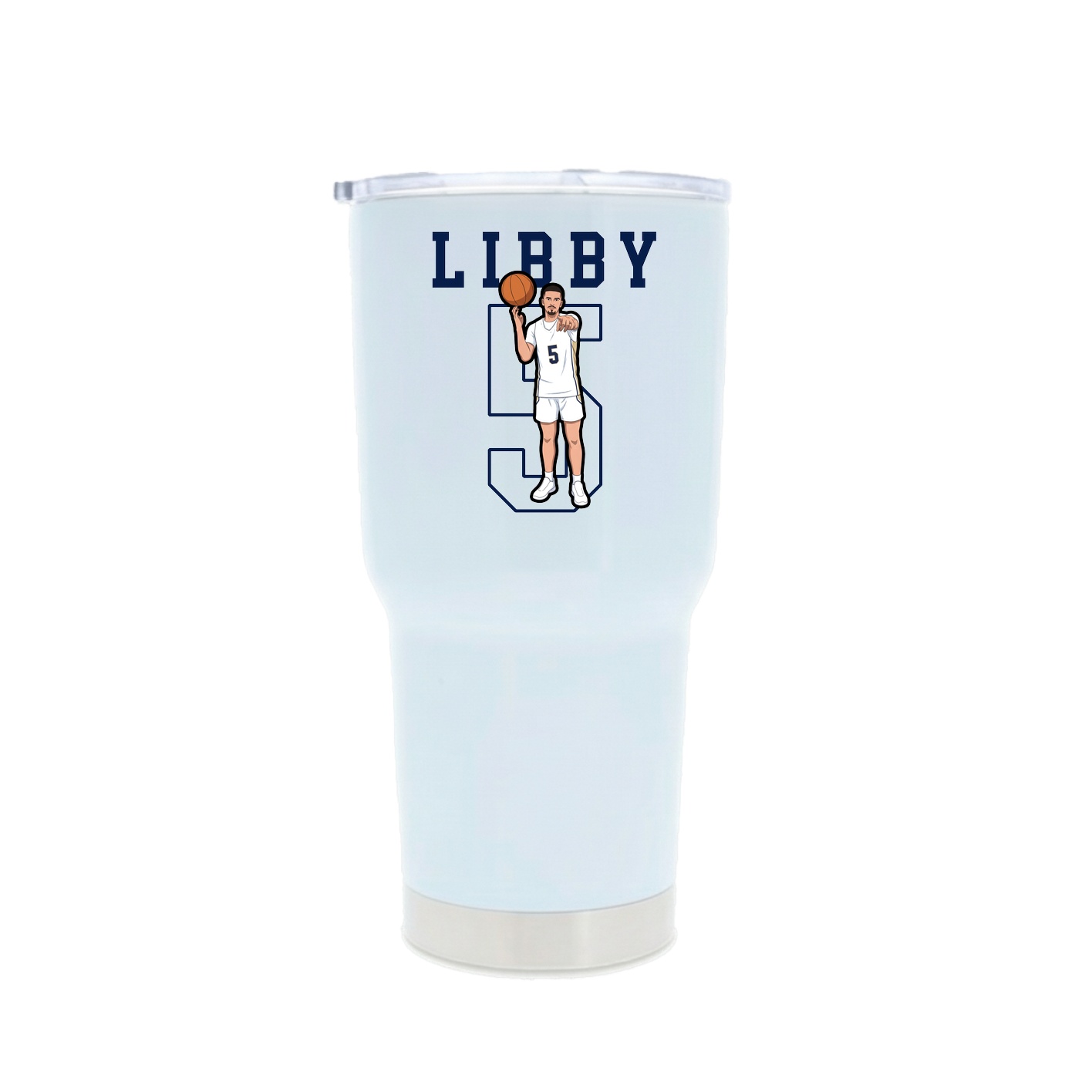 30oz Stainless Steel Tumbler — Shirsey in White