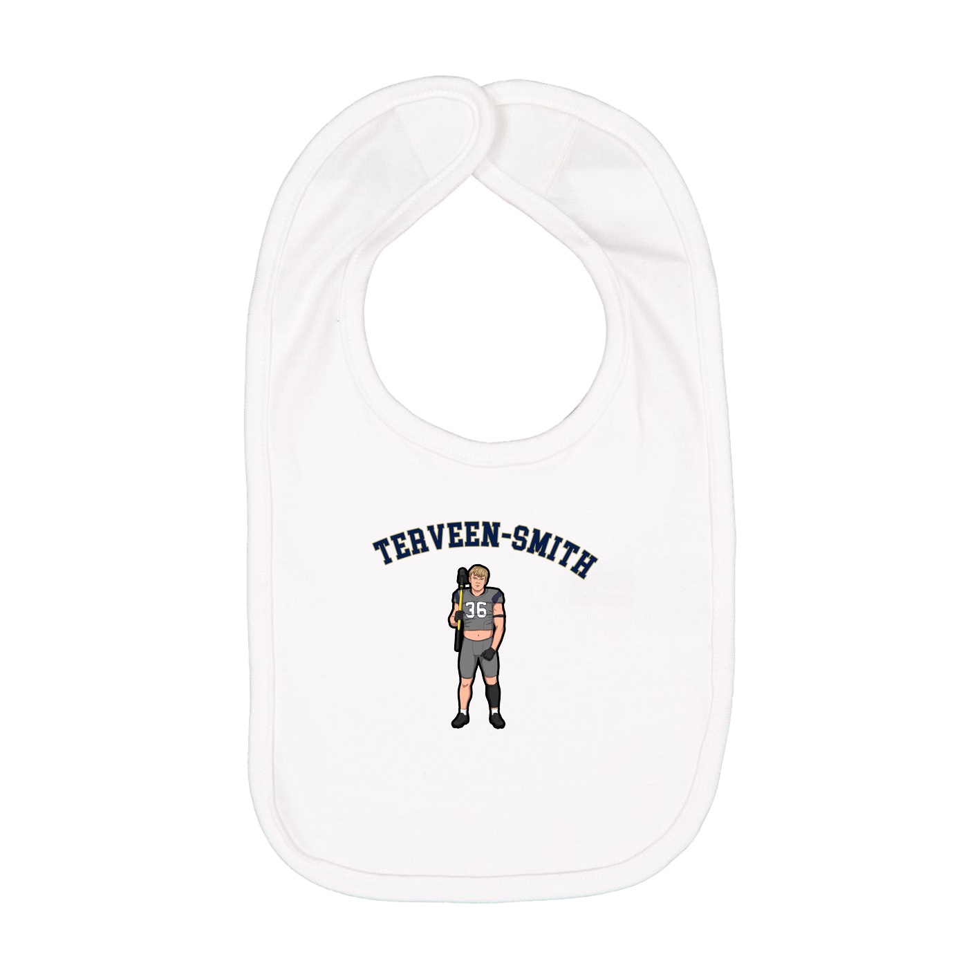 Infant Bib — Shirsey Arch in White