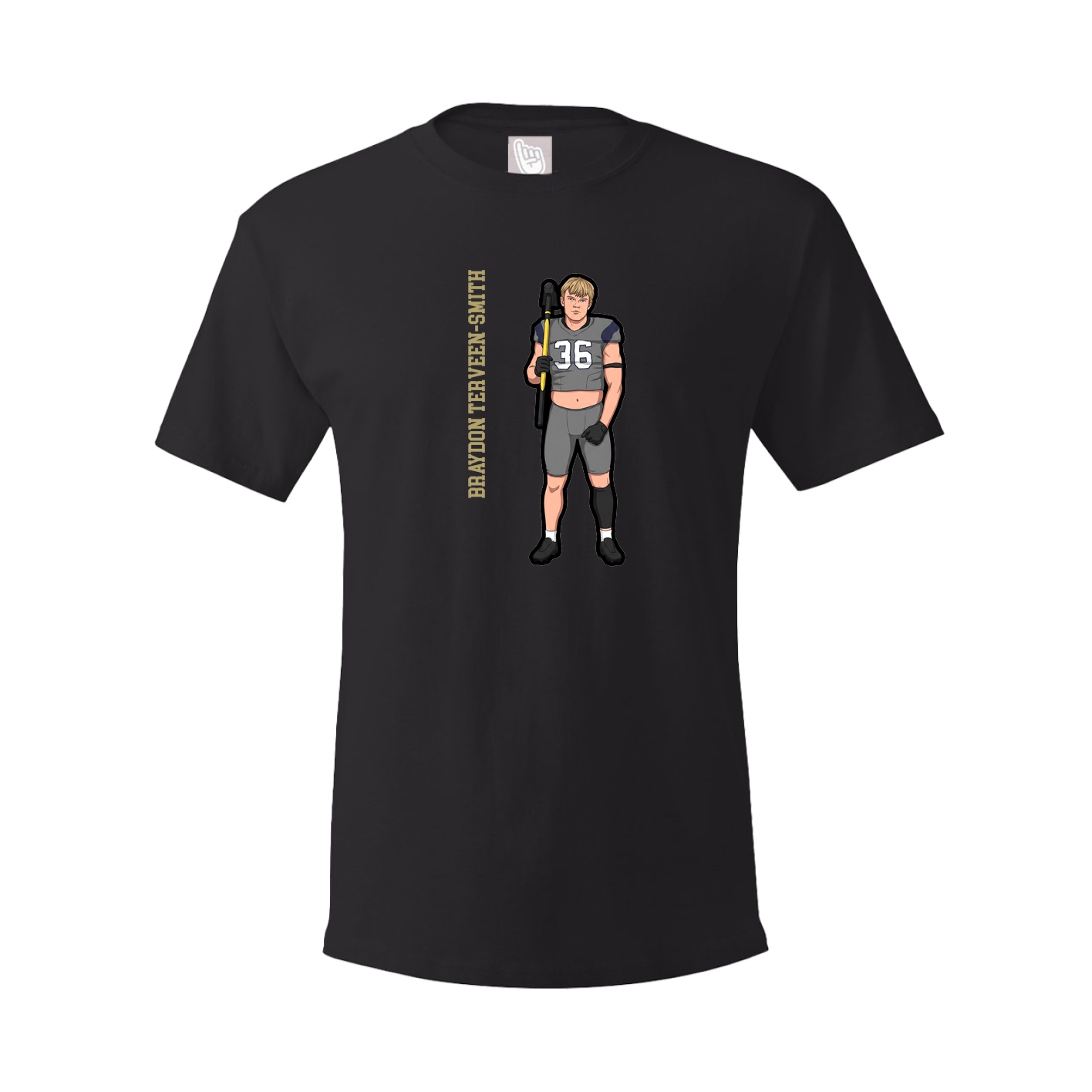Tee — Name Vertical in Black