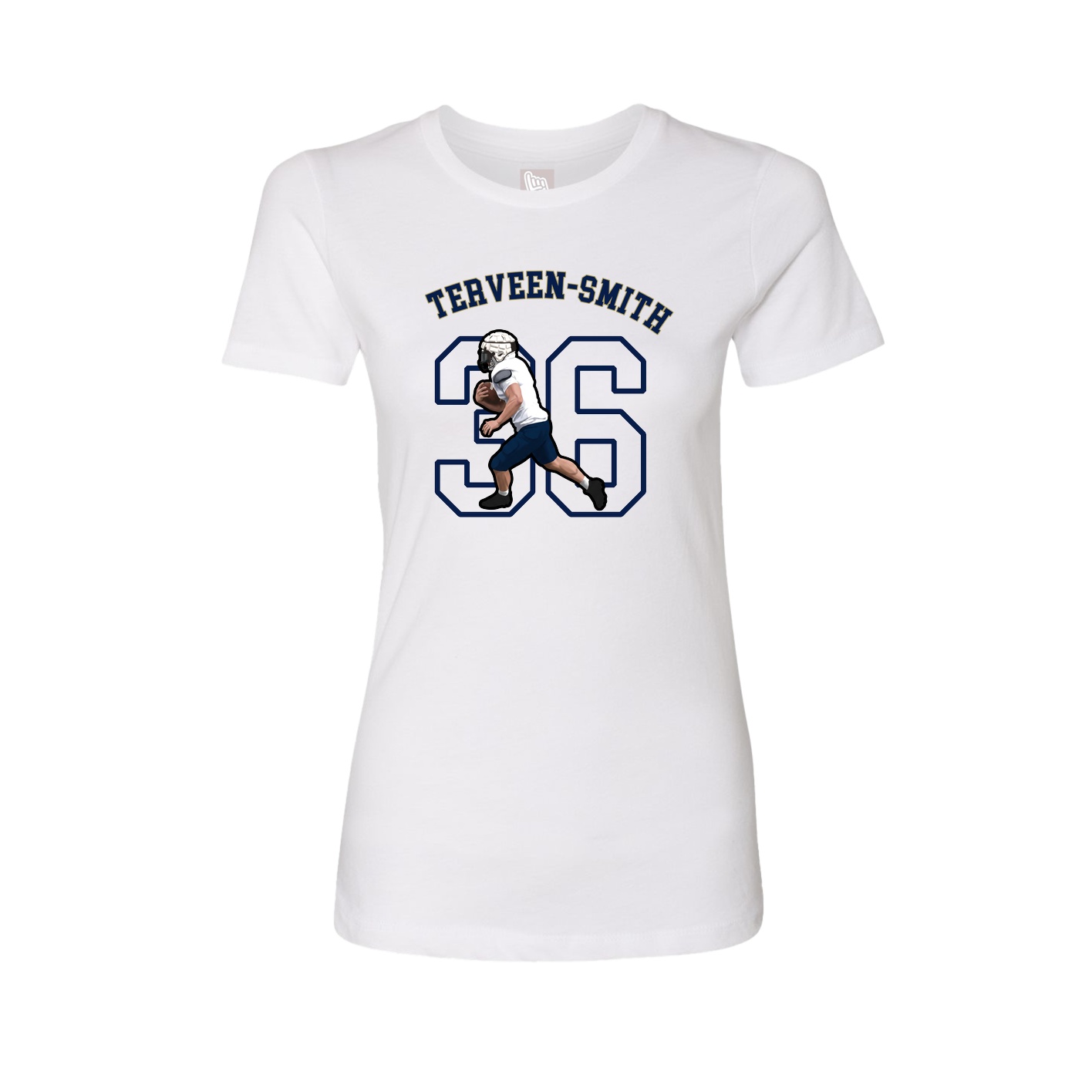 Fitted Women's Tee — Shirsey Arch in White