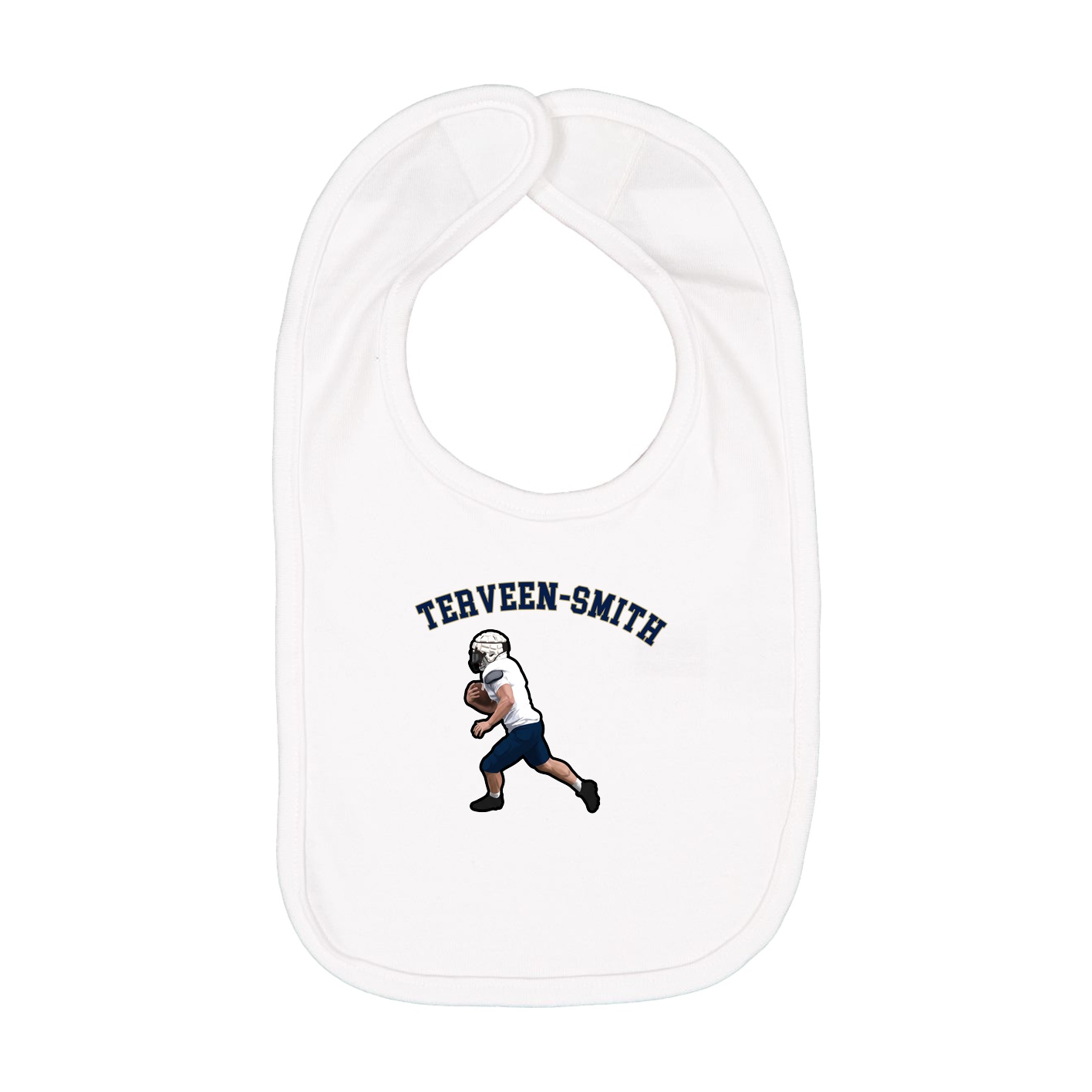 Infant Bib — Shirsey Arch in White