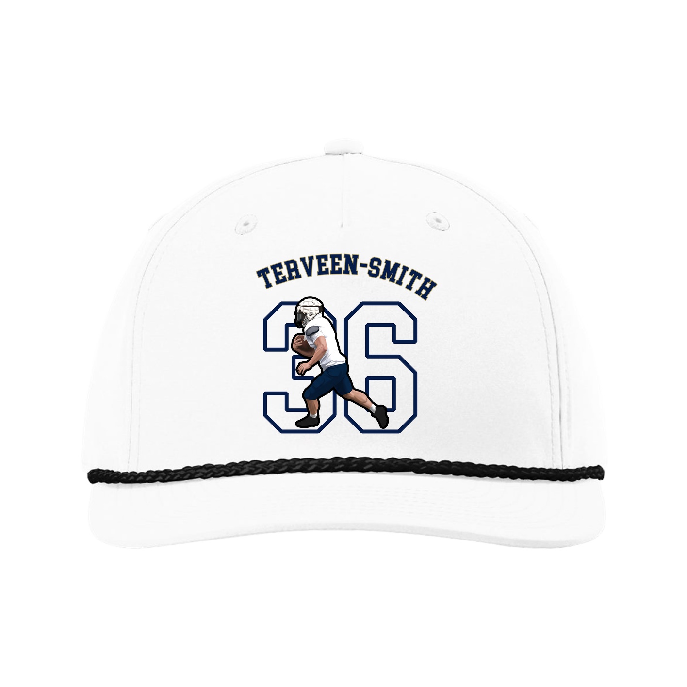 Five-Panel Classic Rope Cap — Shirsey Arch in White