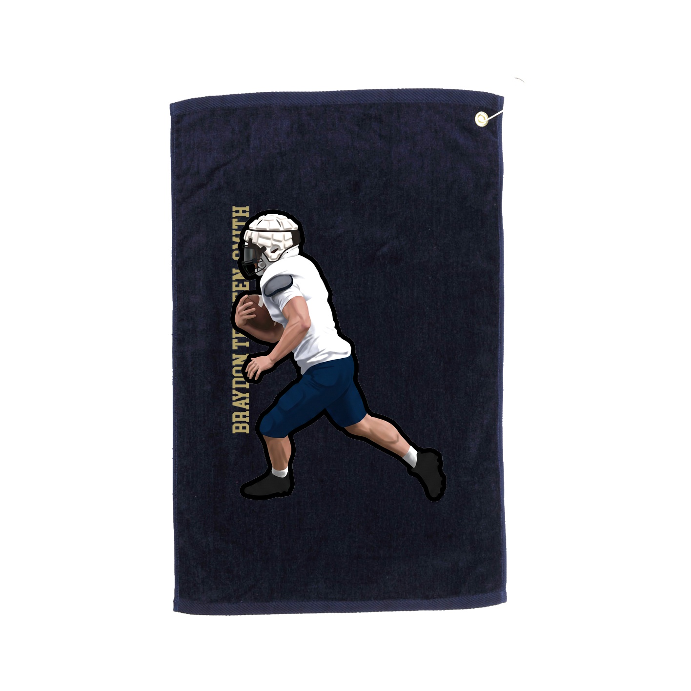 Golf Towel — Name Vertical in Navy