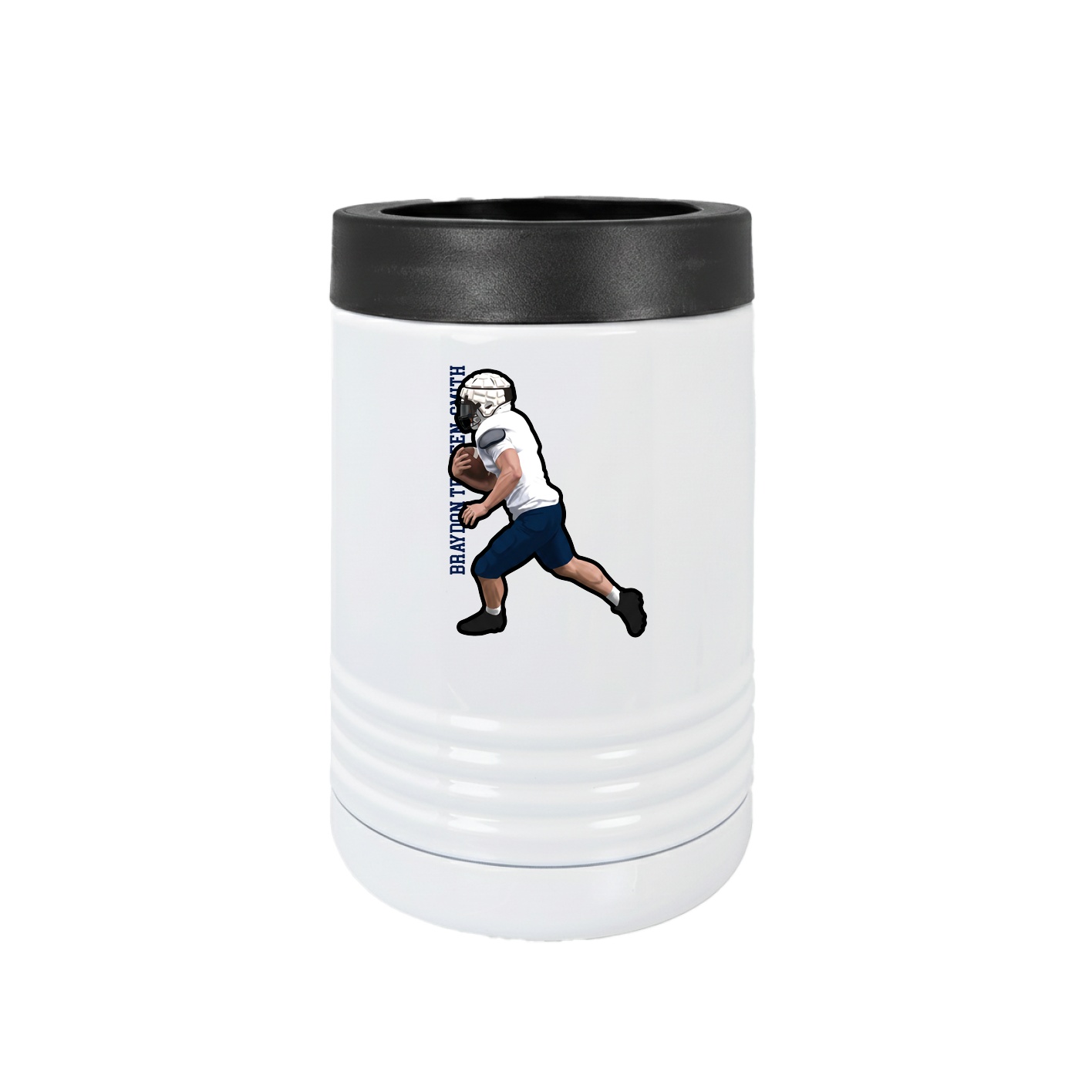 Beverage Holder — Name Vertical in White
