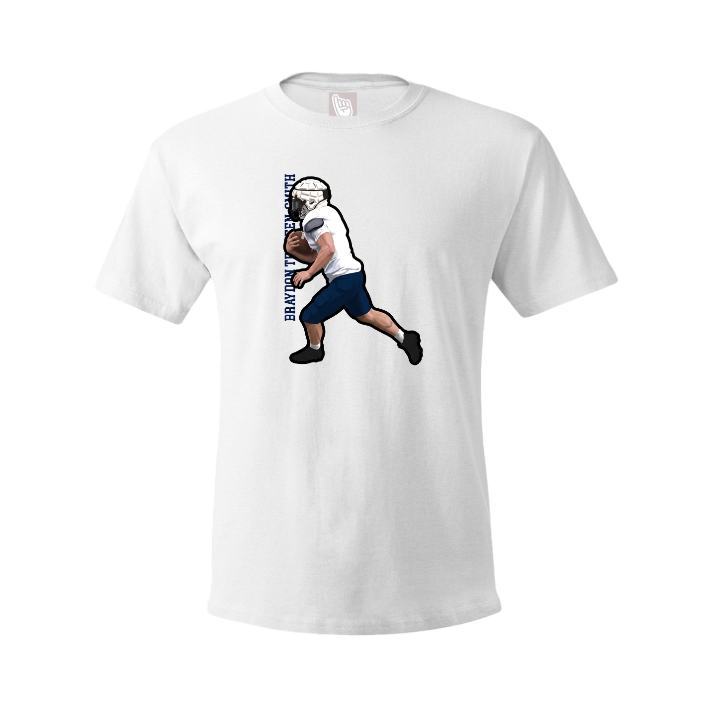 Tee — Name Vertical in White