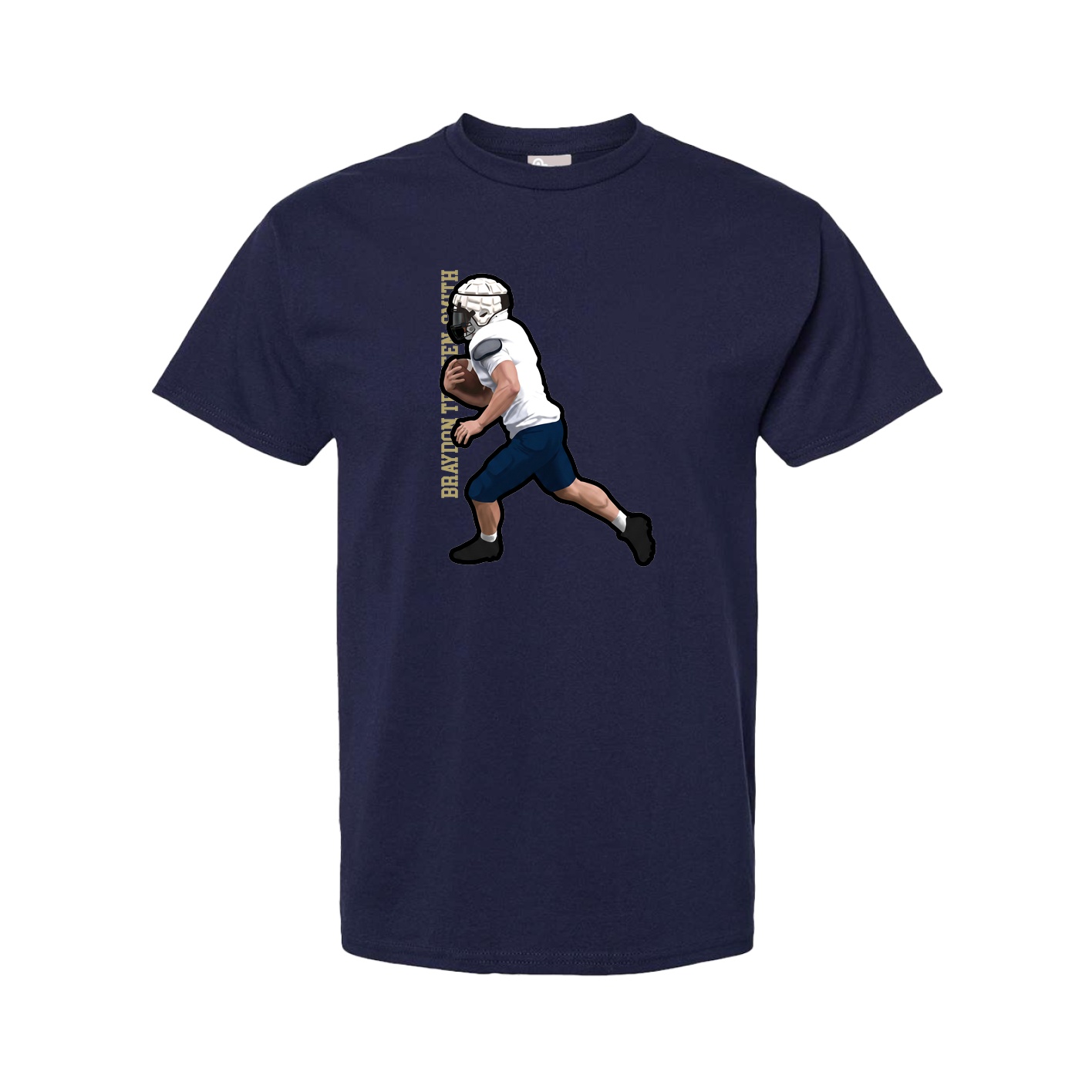 Youth Tee — Name Vertical in Navy