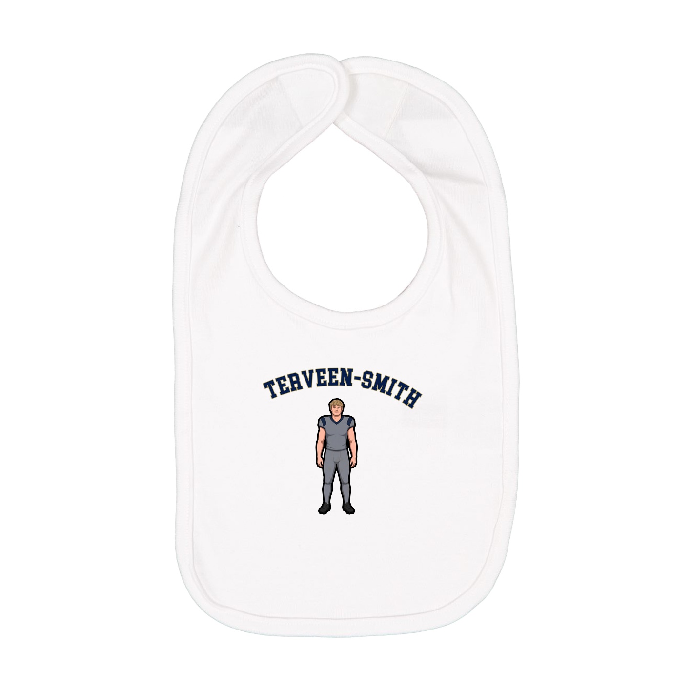 Infant Bib — Shirsey Arch in White