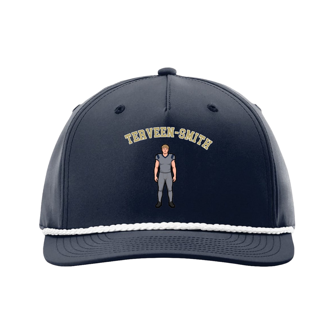 Five-Panel Classic Rope Cap — Shirsey Arch in Navy