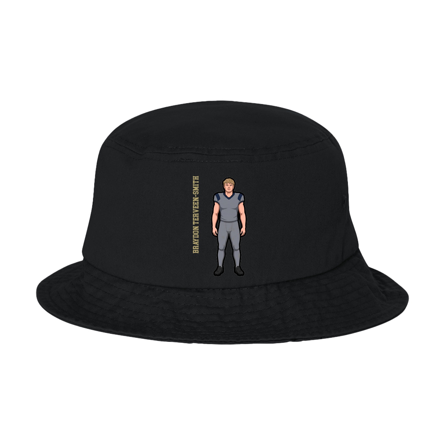 Bucket Cap — Name Vertical in Black