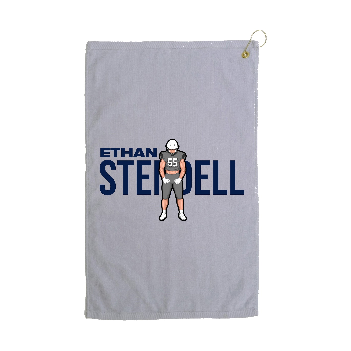 Golf Towel — Player Name in Grey