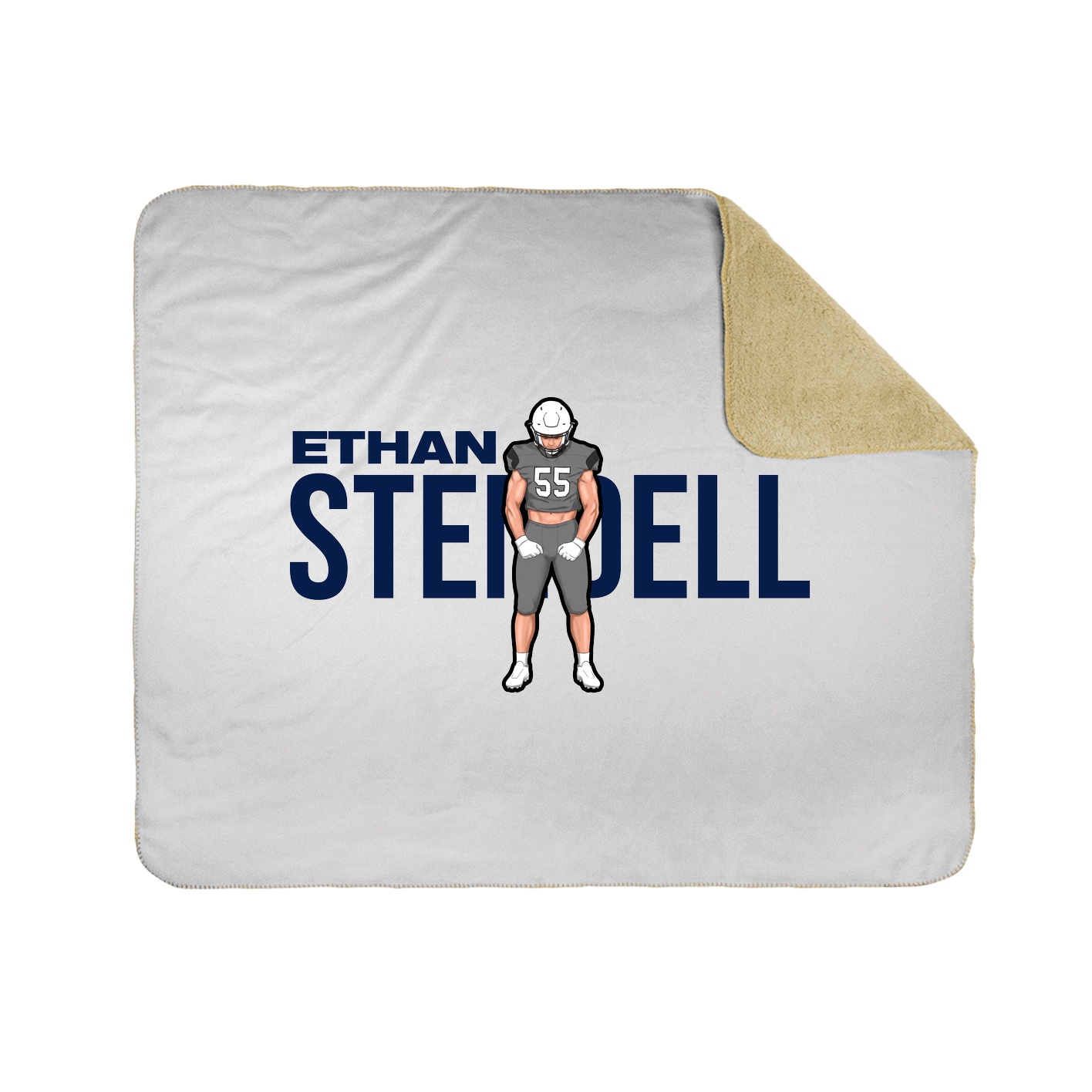 Throw Blanket — Player Name in White