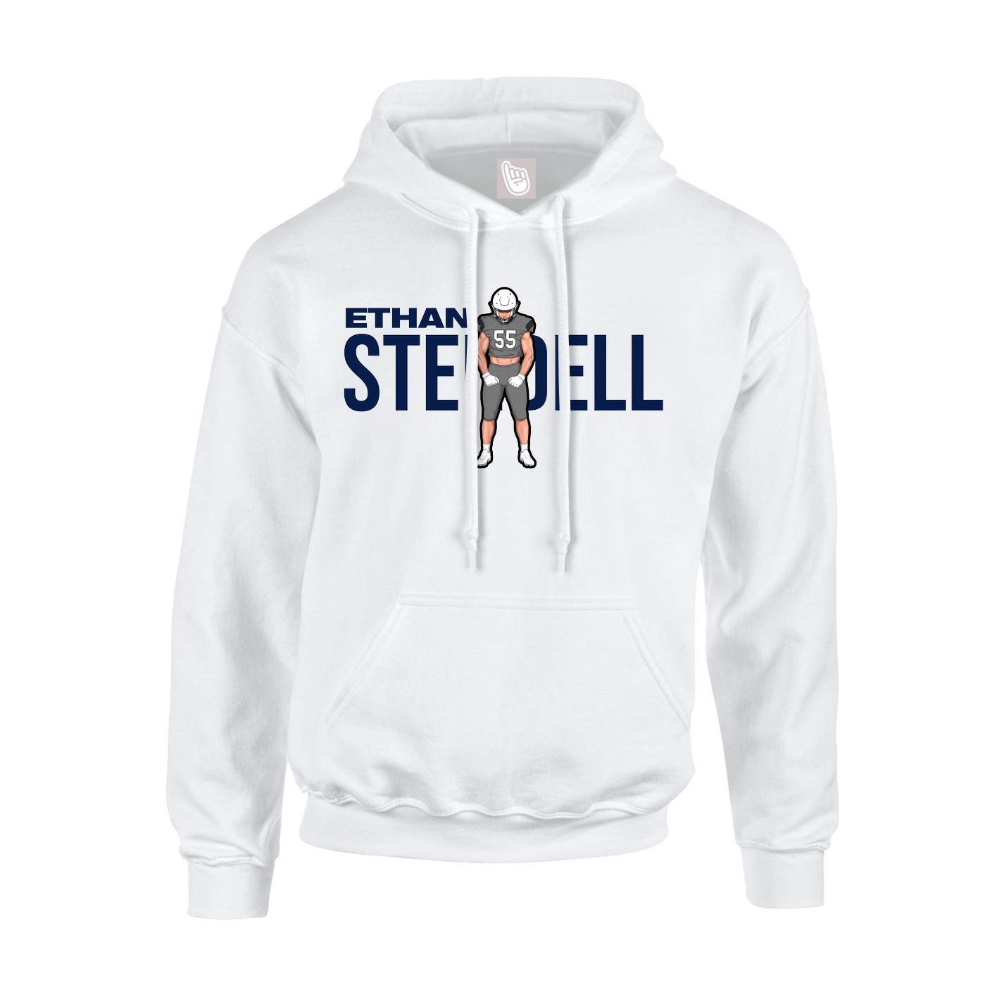 Youth Hoodie — Player Name in White