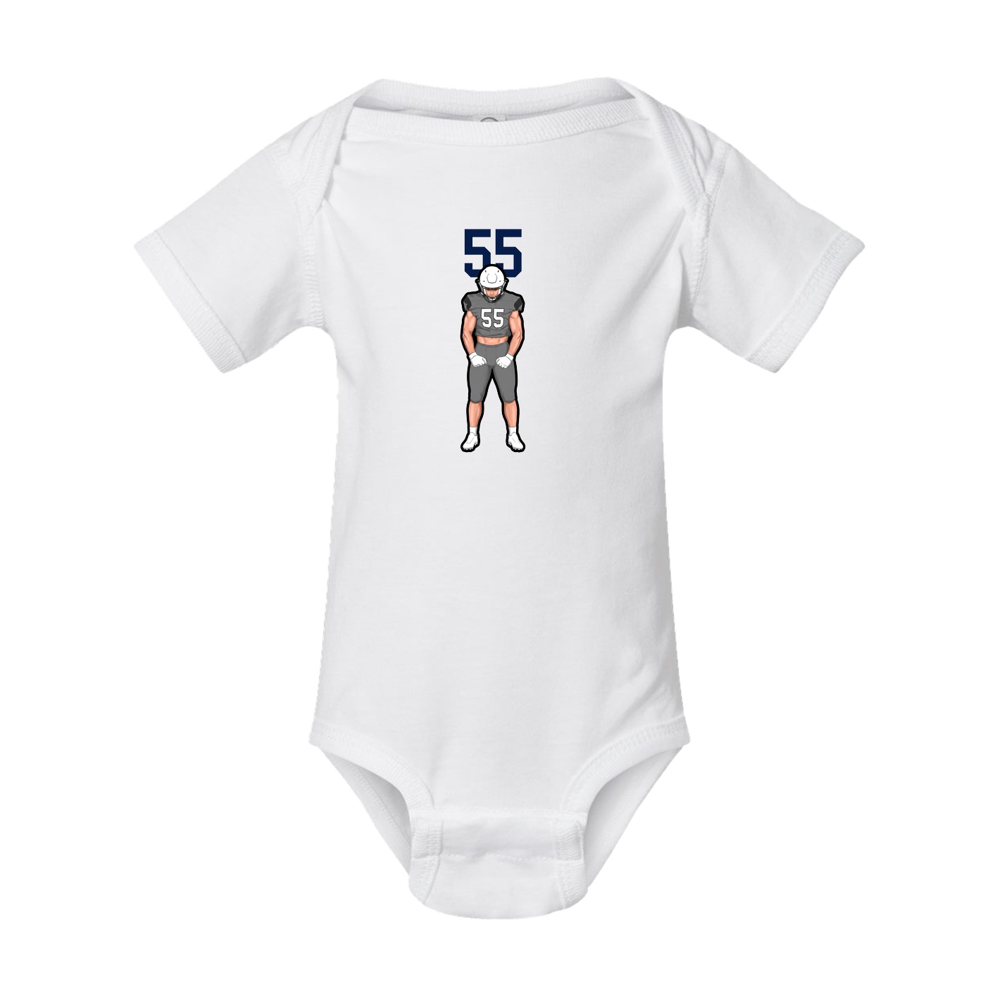 Baby Onesie — Number Top in White