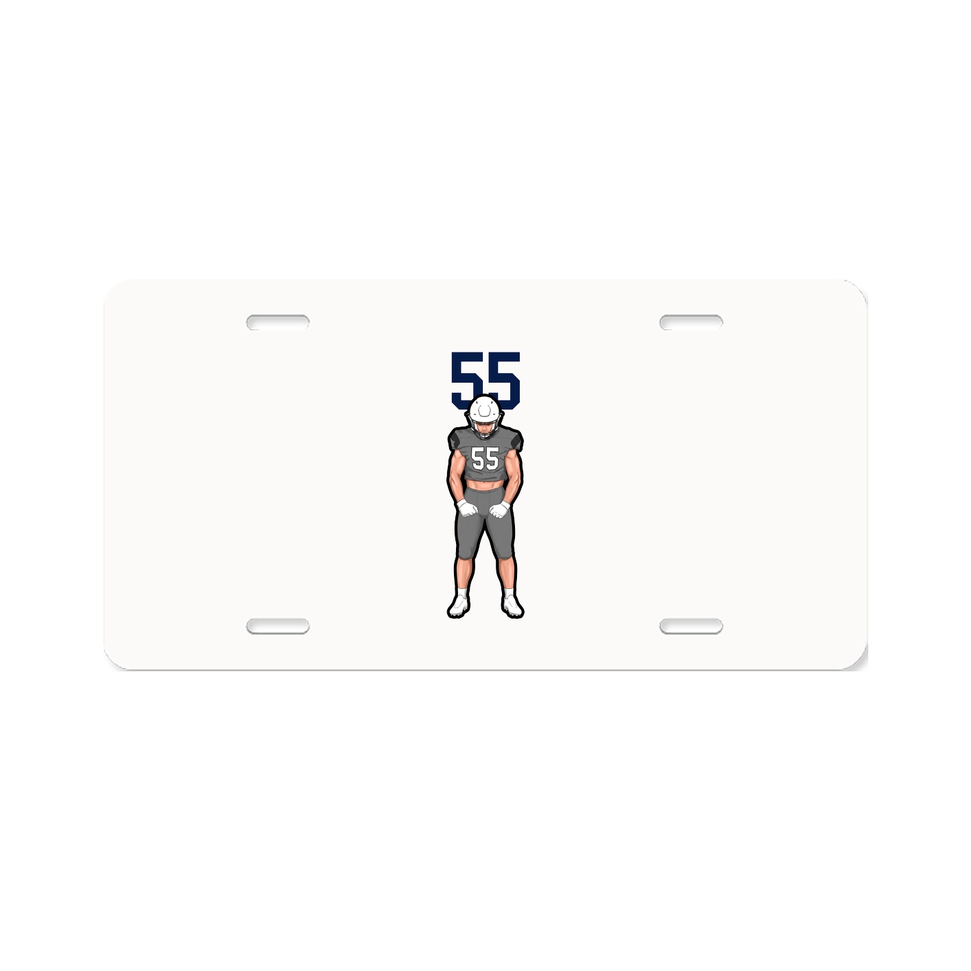 License Plate — Number Top in Classic