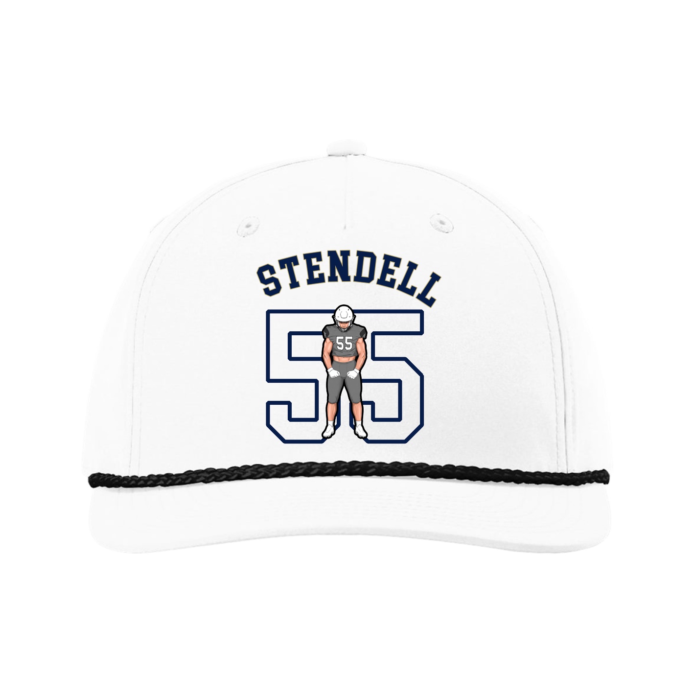 Five-Panel Classic Rope Cap — Shirsey Arch in White