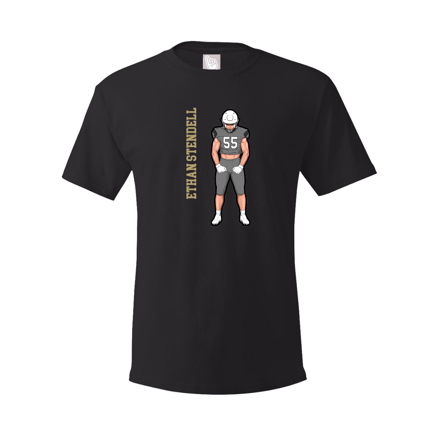 Tee — Name Vertical in Black