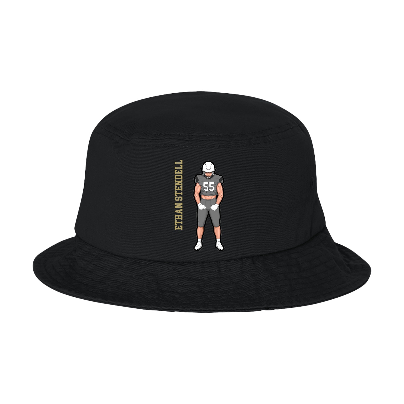 Bucket Cap — Name Vertical in Black