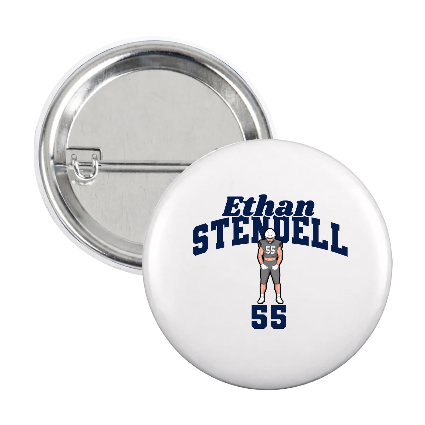 Game Day Button — Signature Arch in White