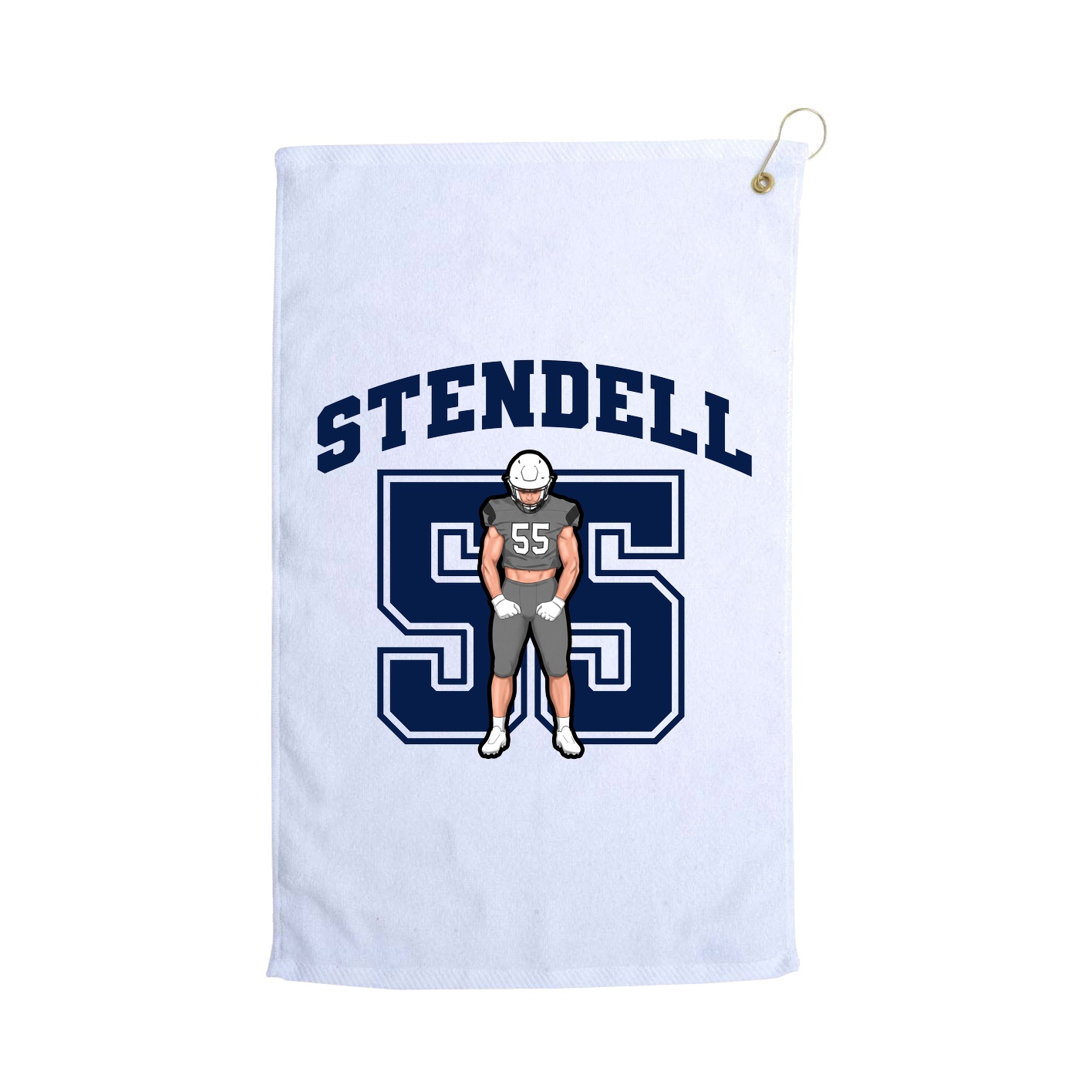 Golf Towel — Number in White