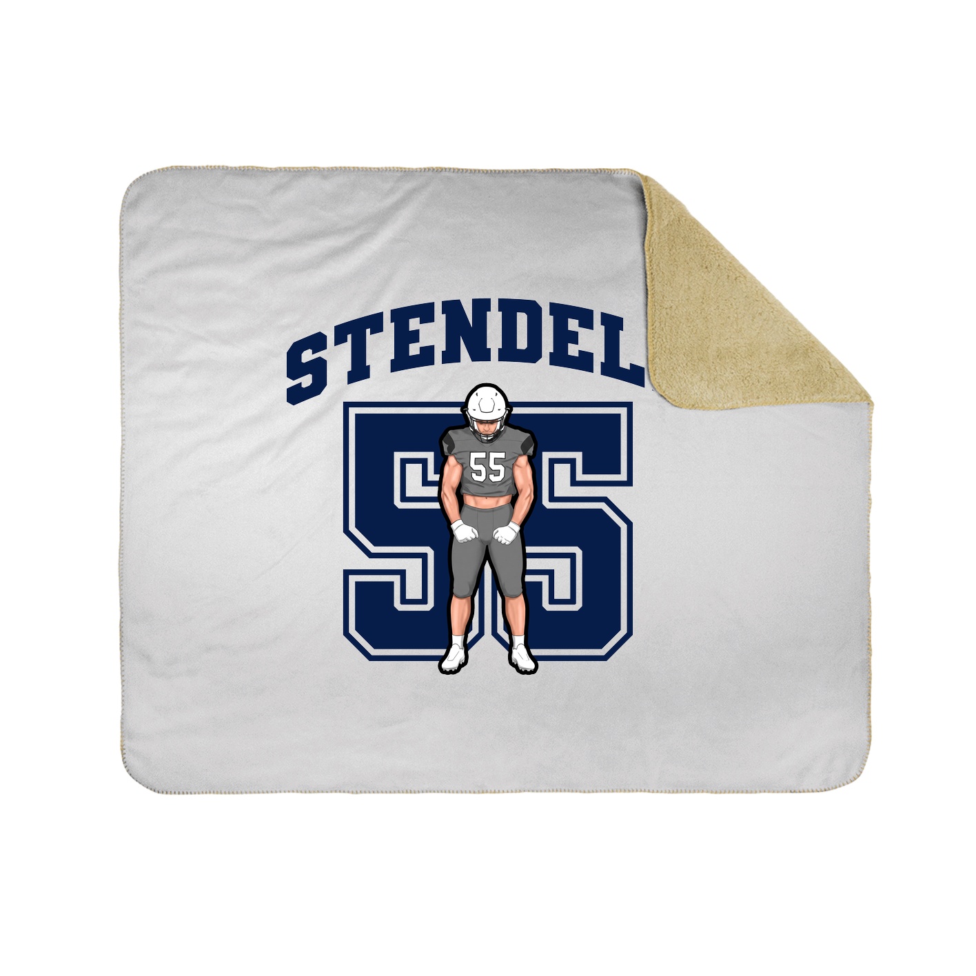 Throw Blanket — Number in White