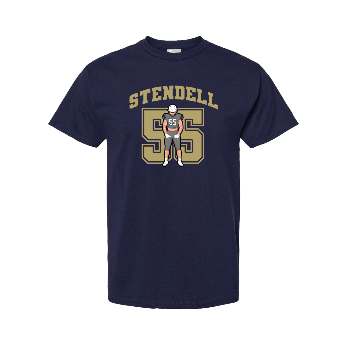 Youth Tee — Number in Navy