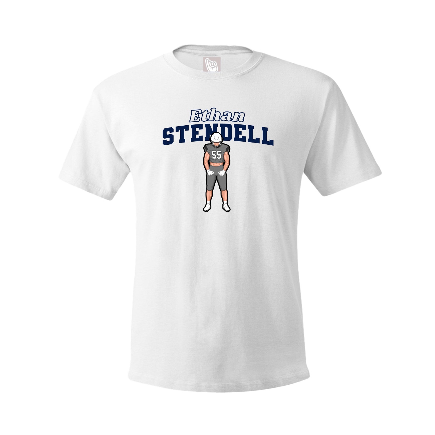 Youth Tee — Name Arch in White