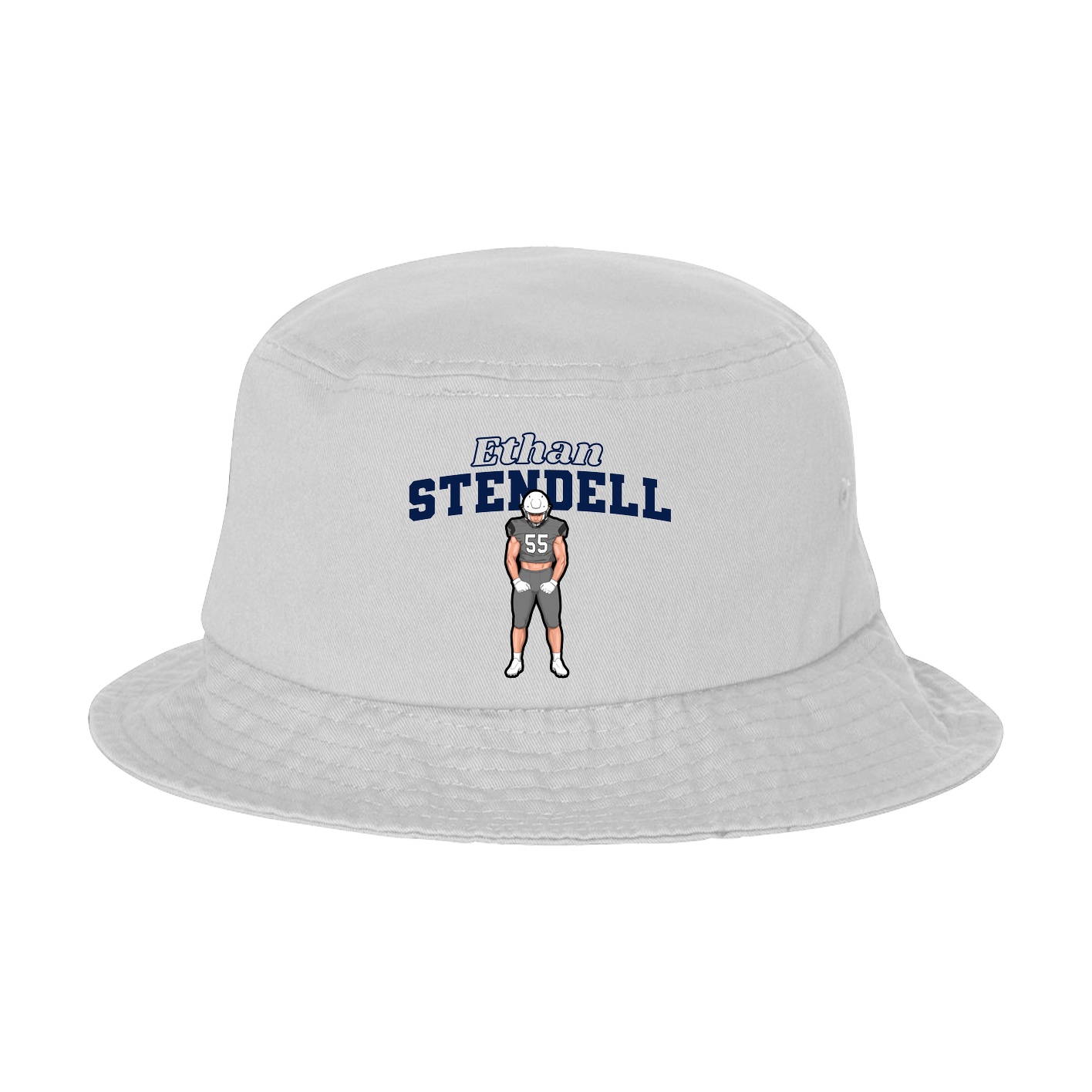 Bucket Cap — Name Arch in White