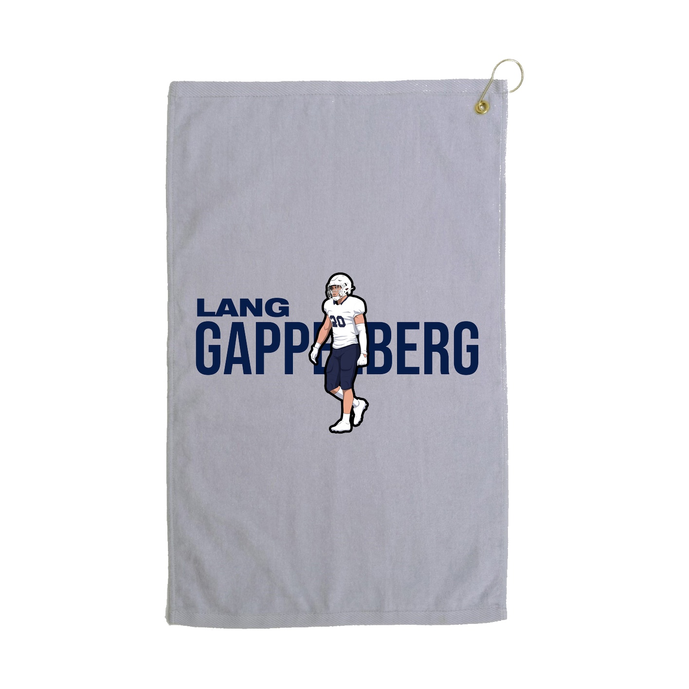 Golf Towel — Player Name in Grey