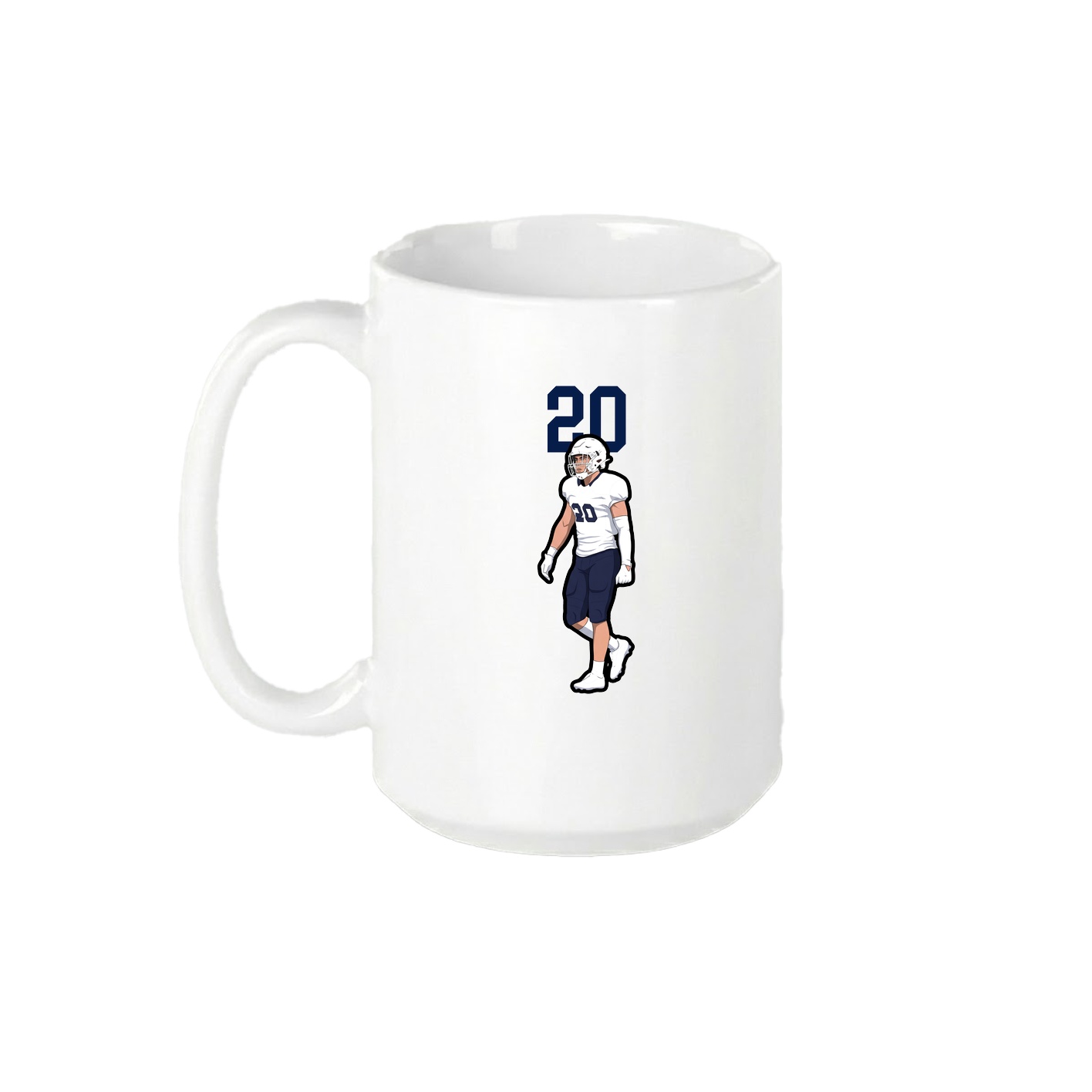 15oz Coffee Mug — Number Top in White