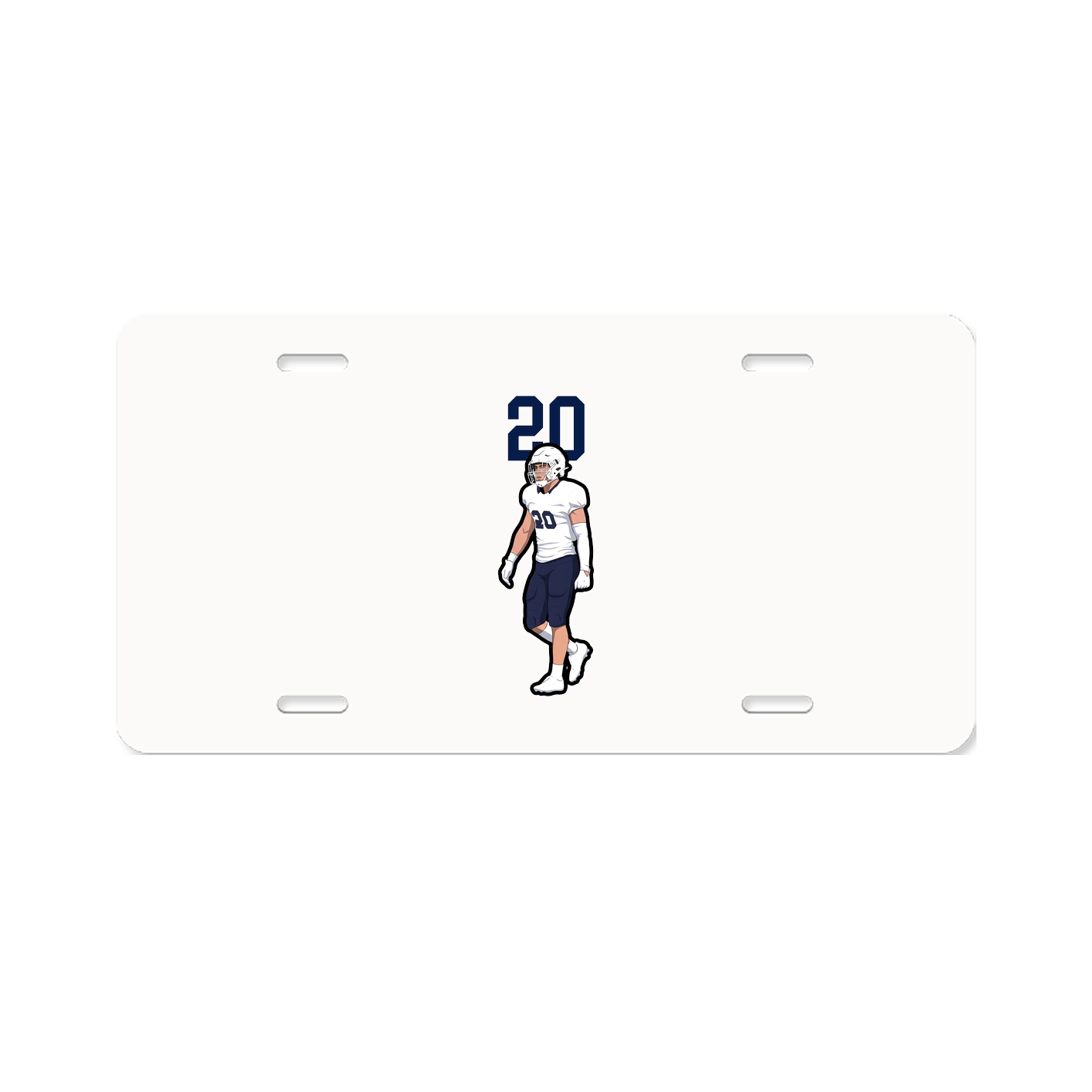 License Plate — Number Top in Classic