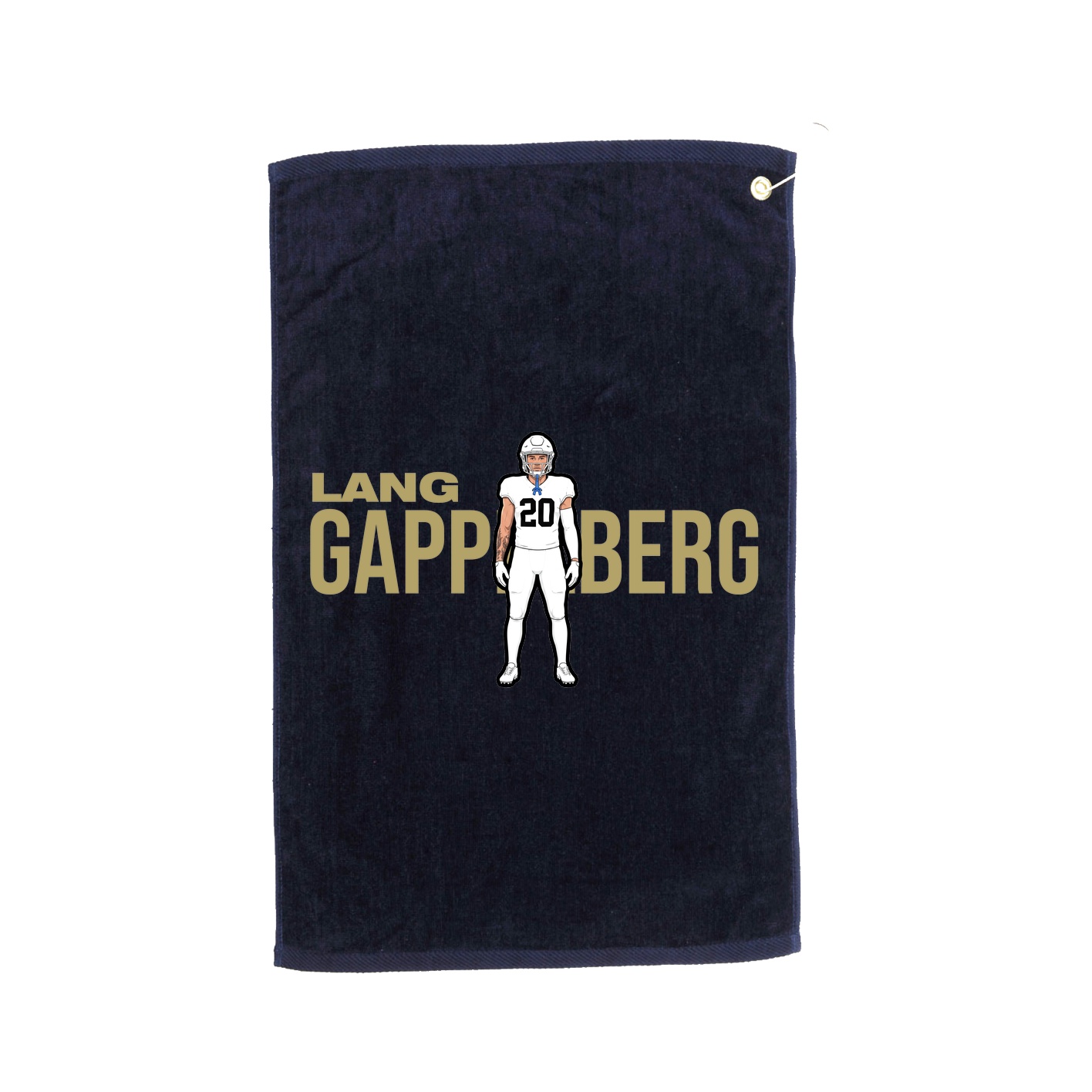Golf Towel — Player Name in Navy