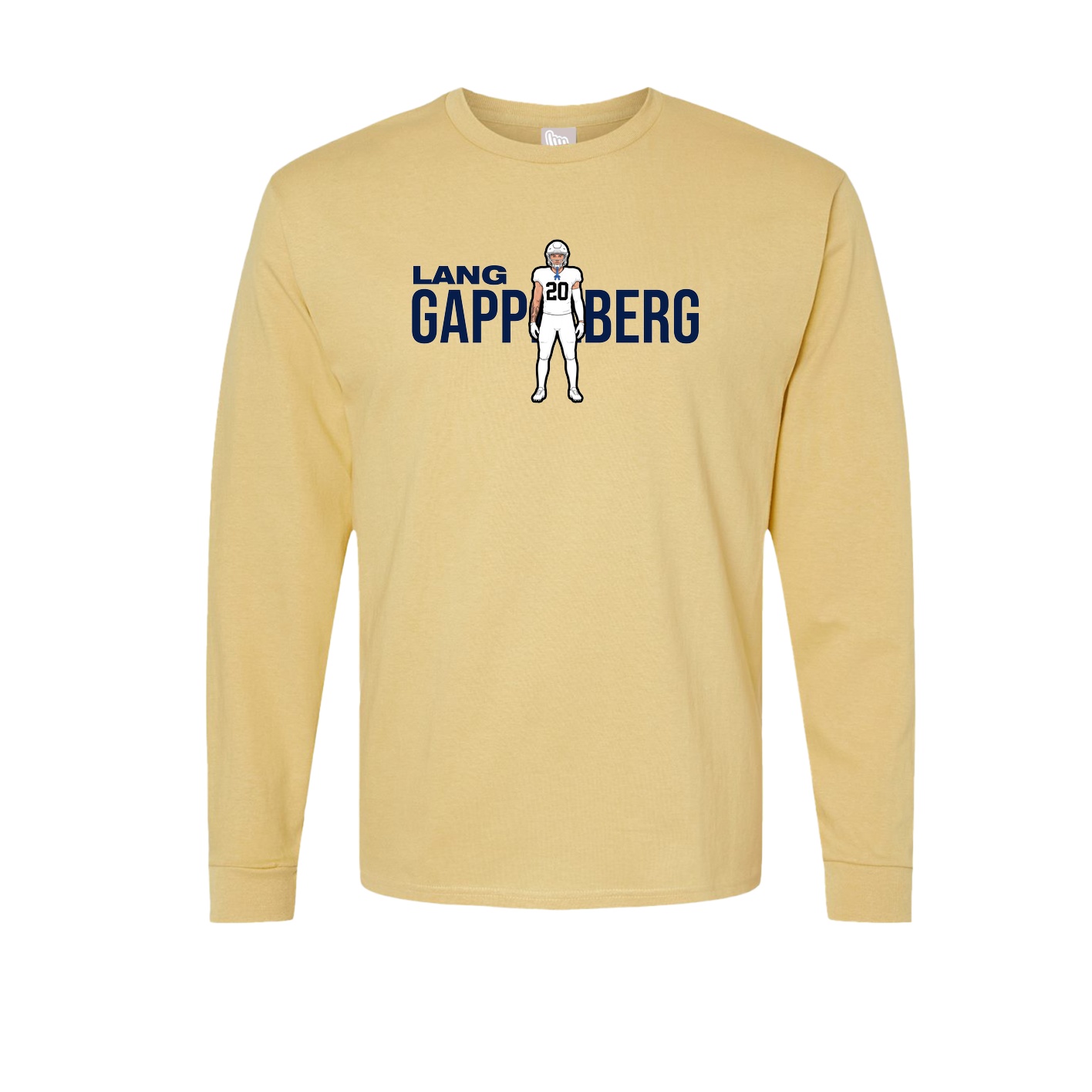 Long Sleeve Tee — Player Name in Vegas Gold