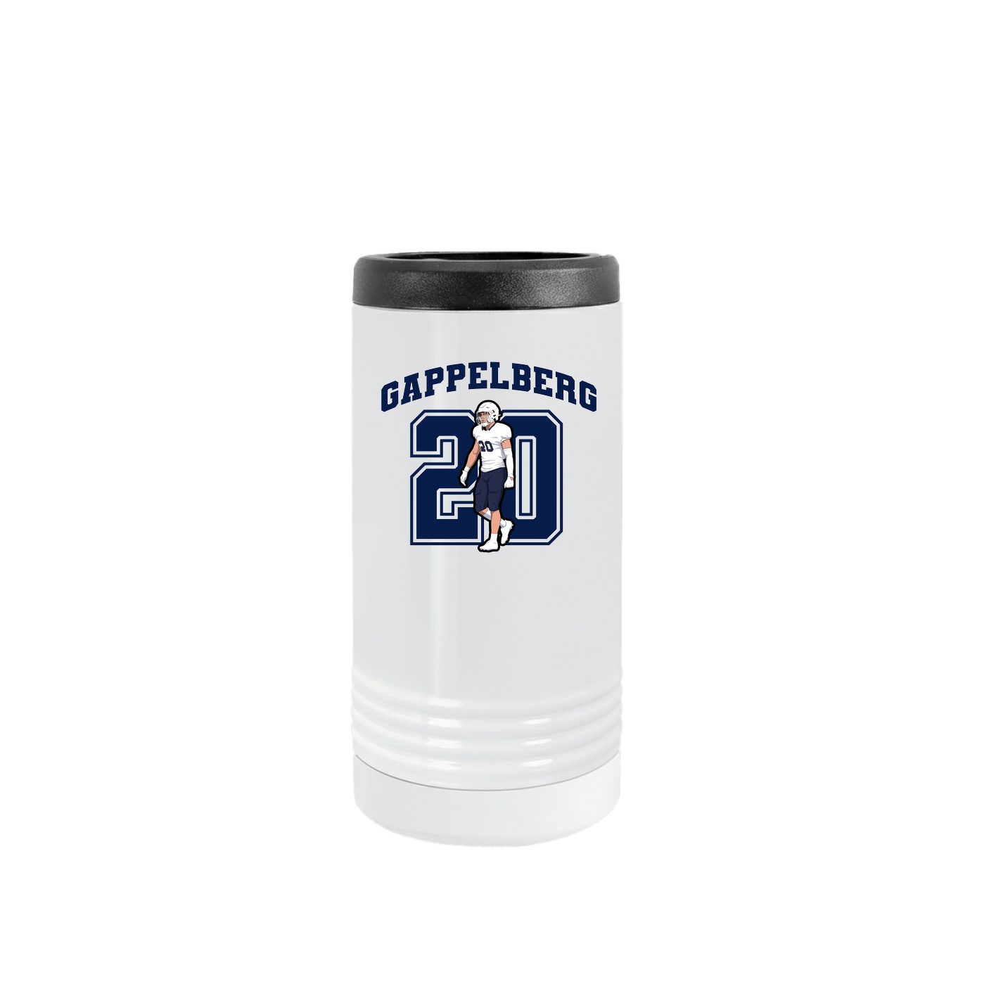 Slim Beverage Holder — Number in White