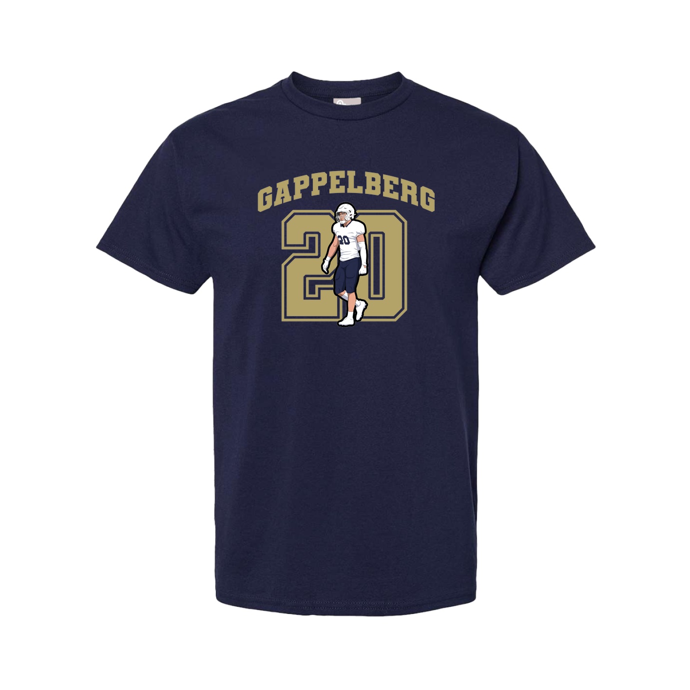 Youth Tee — Number in Navy