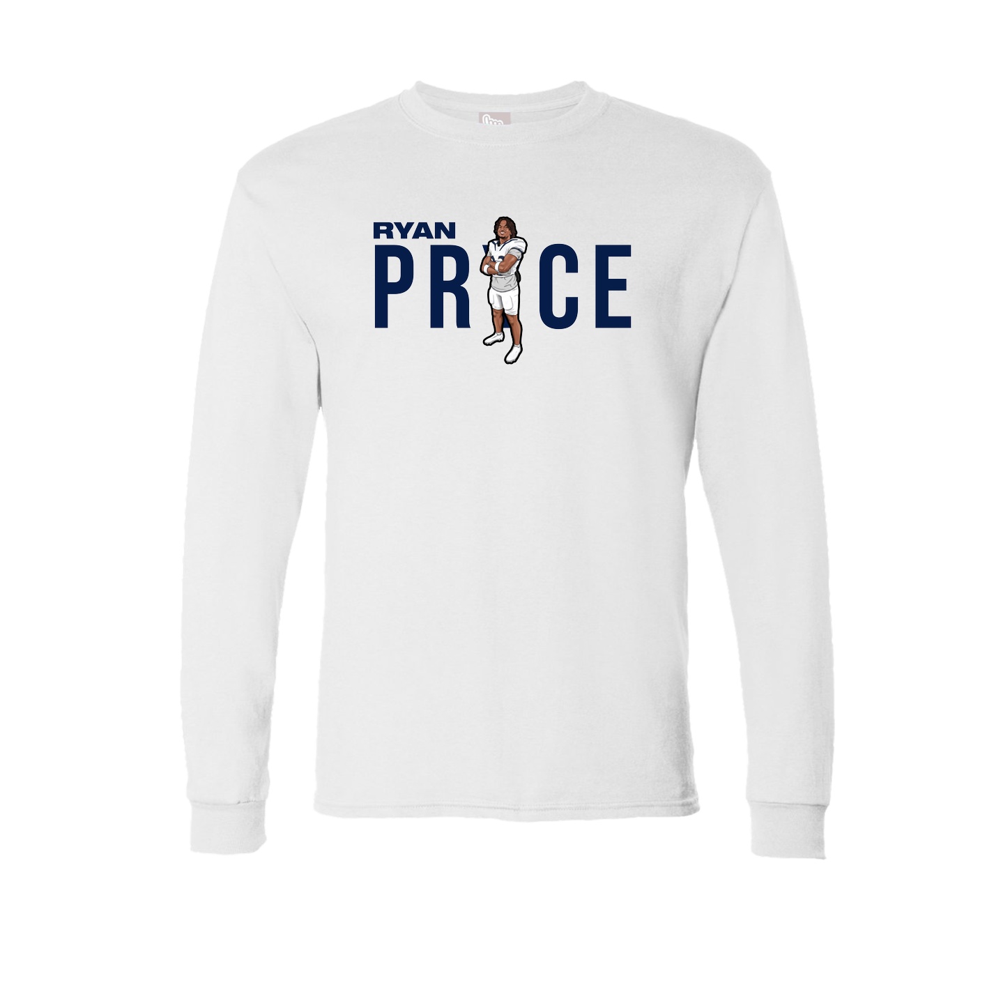 Long Sleeve Tee — Player Name in White