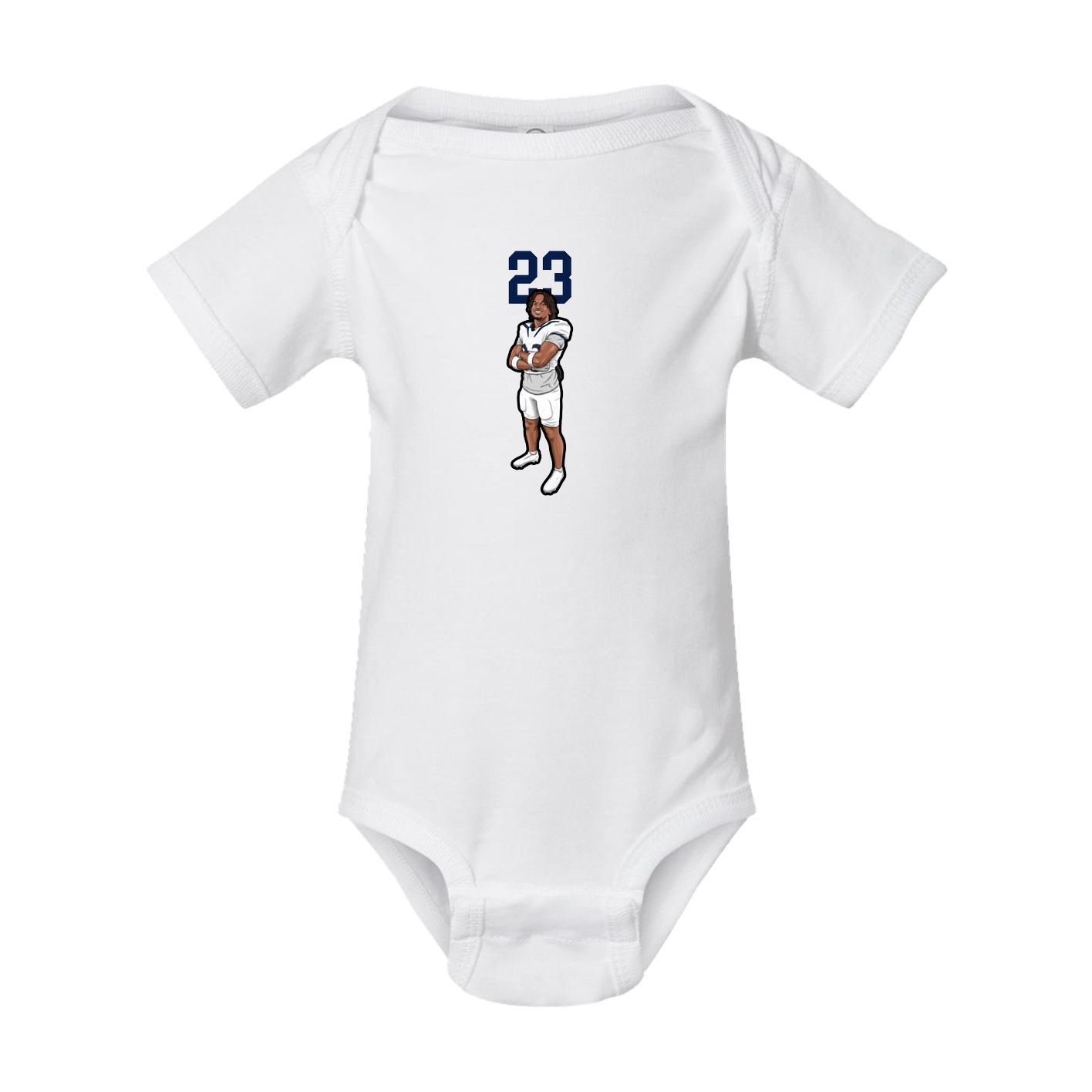 Baby Onesie — Number Top in White