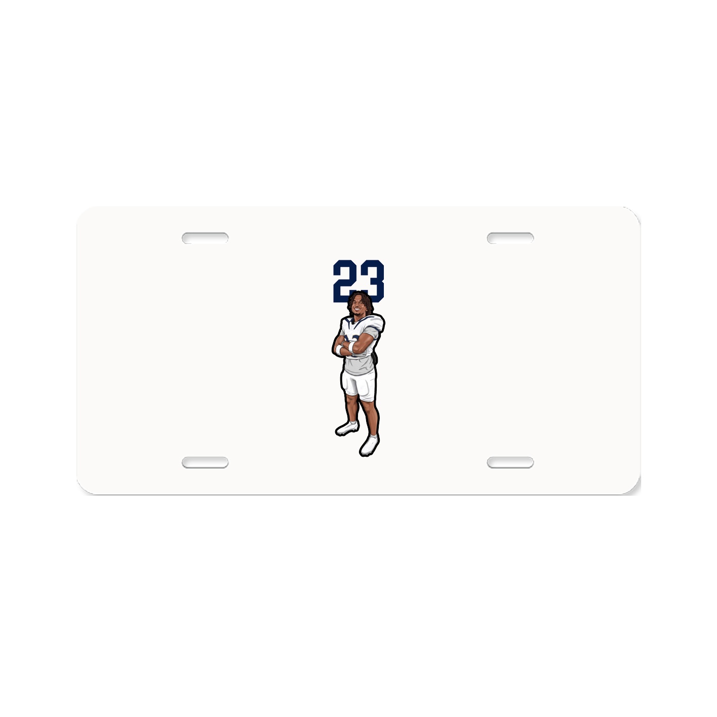License Plate — Number Top in Classic